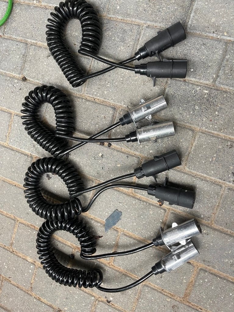 4x 24V vrachtwagen oplegger spiraalkabel 7-polig 24N / 24S, Ophalen of Verzenden, Nieuw