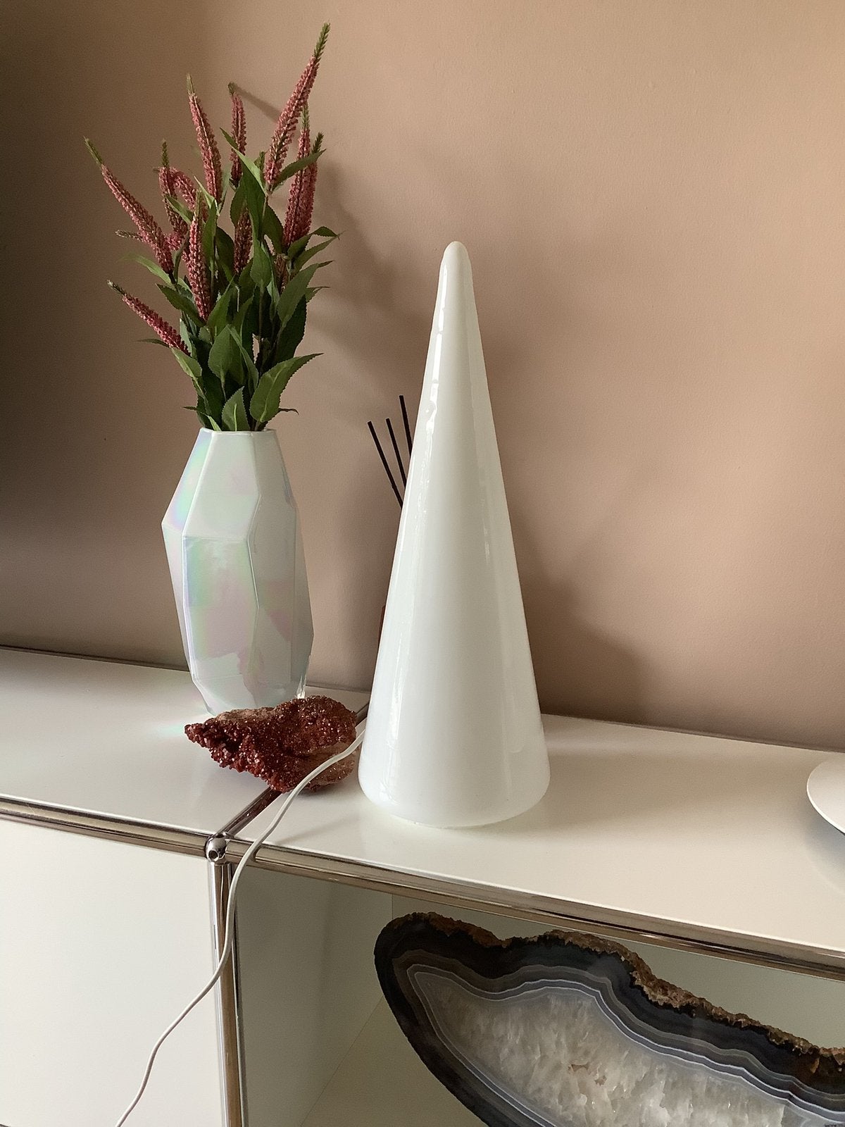 Vetri Murano glazen design tafellamp, Huis en Inrichting, Lampen | Tafellampen, Ophalen, Zo goed als nieuw, Glas, Design