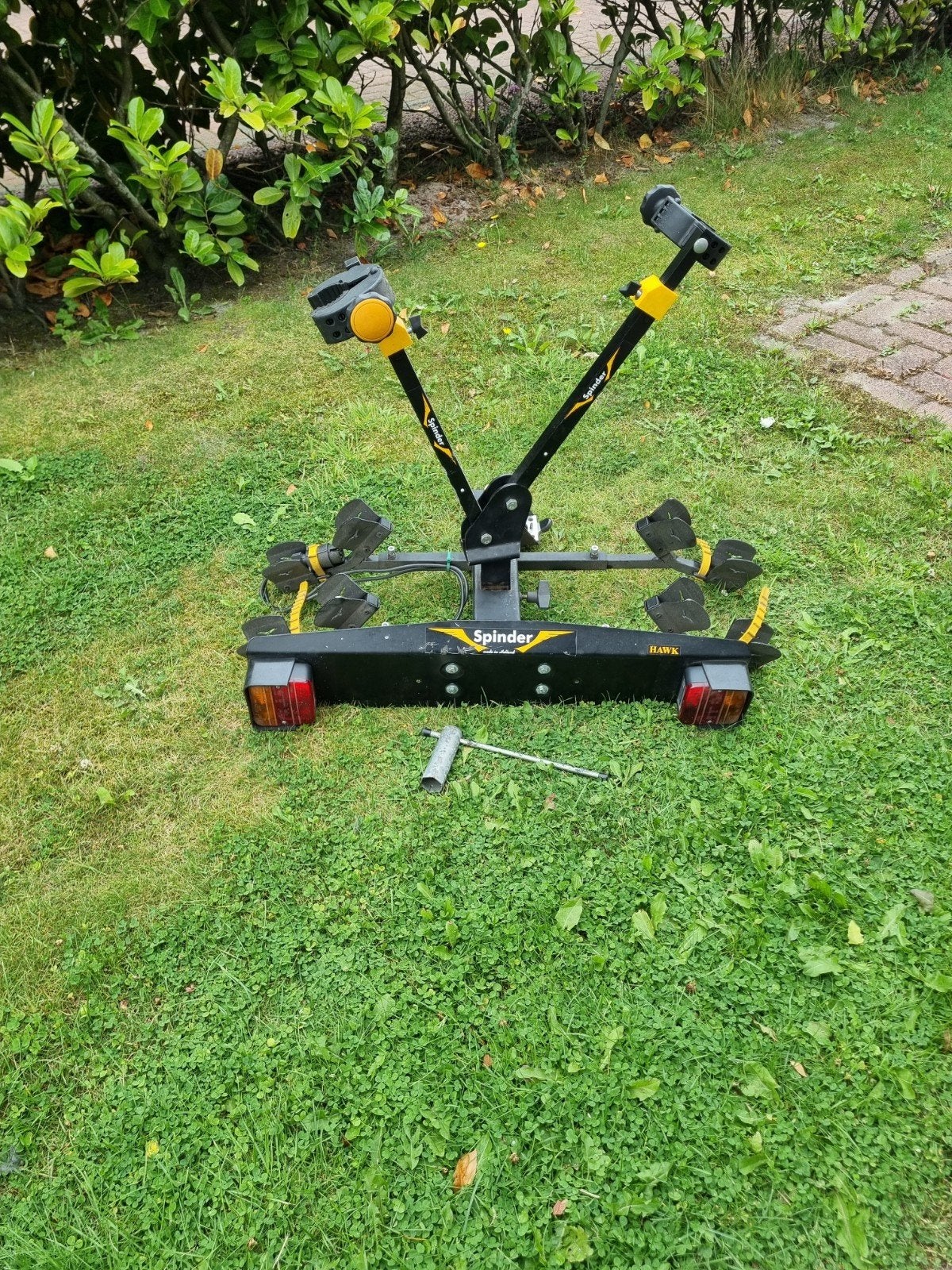 Spinder Hawk Fietsendrager voor 2 fietsen - Trekhaakdrager, Auto diversen, Ophalen, 2 fietsen, Gebruikt, Trekhaakdrager