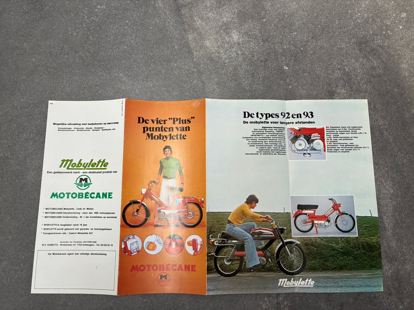 Belgische folder kaptein Mobylette, Ophalen of Verzenden, Zo goed als nieuw