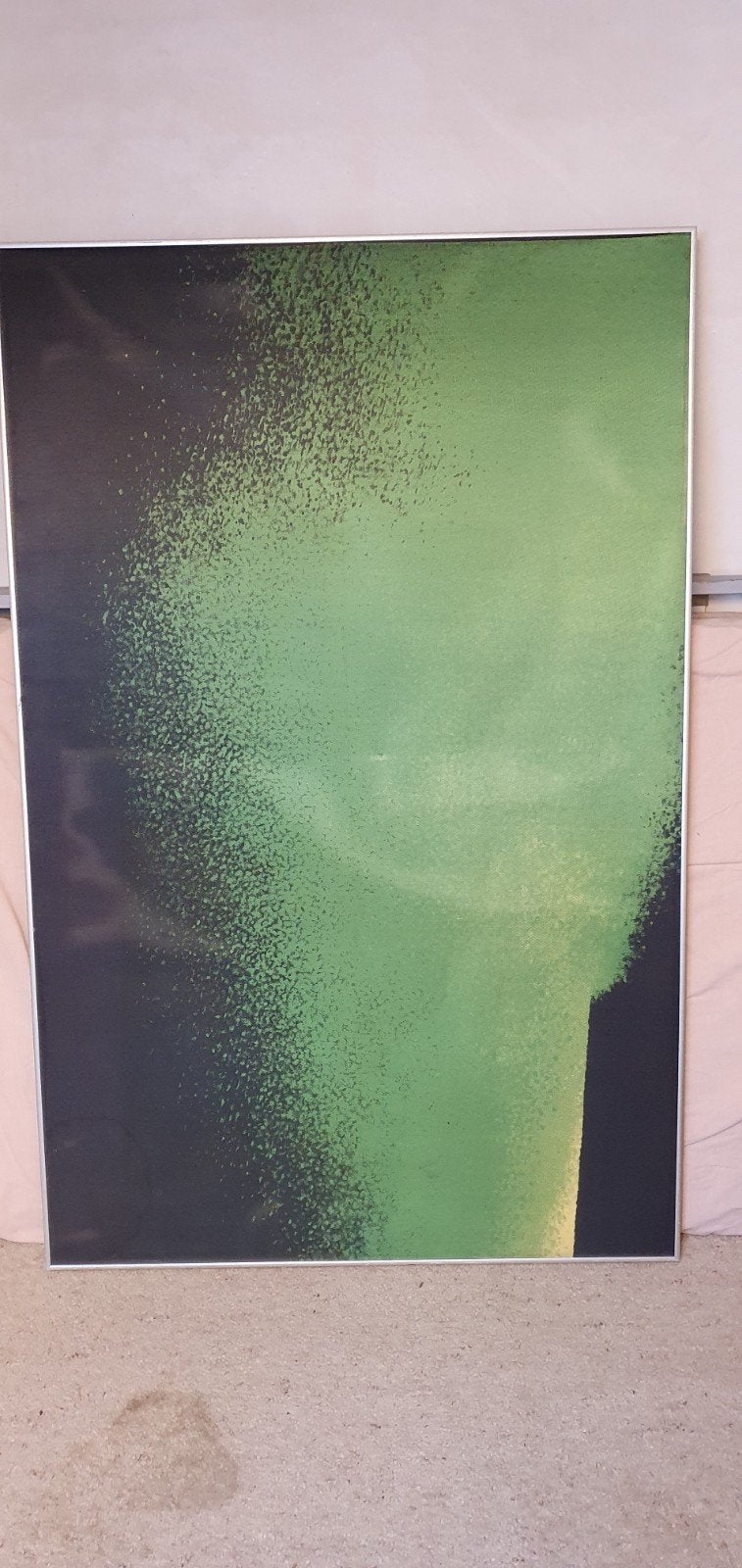 Abstracte banier 'Stad' van Gouke Notebomer (1990), Ophalen