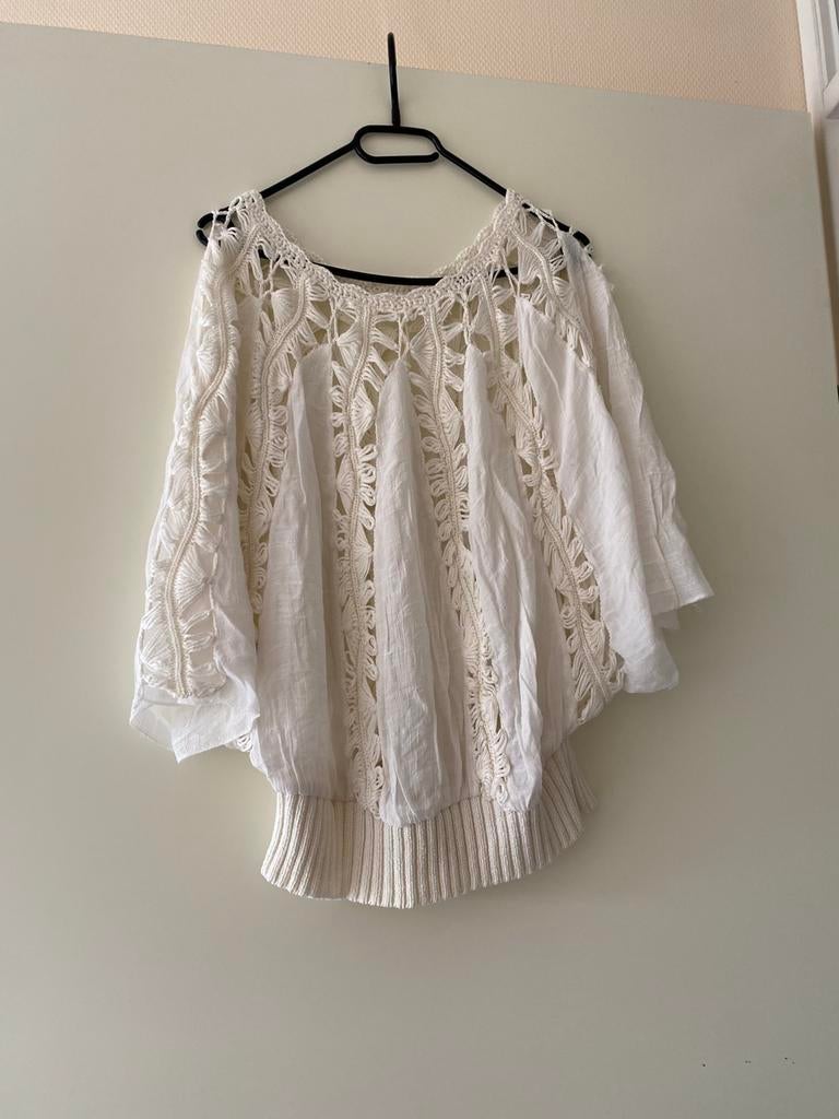 Witte tuniek, Ophalen of Verzenden, Zo goed als nieuw, Maat 38/40 (M), Wit