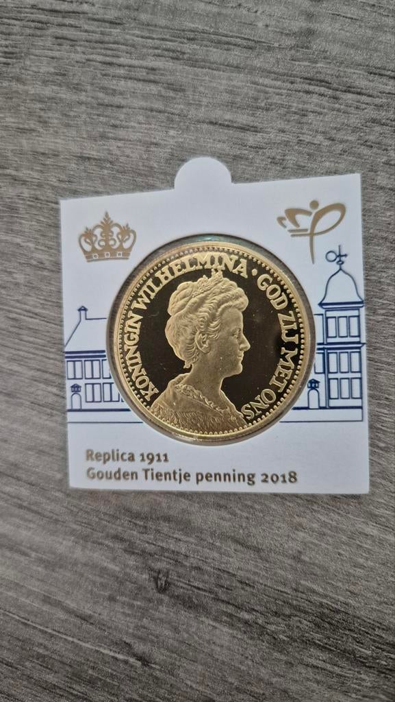 Replica Gouden Tientje 1911 Penning 2018, Verzenden, Nederland, Munten
