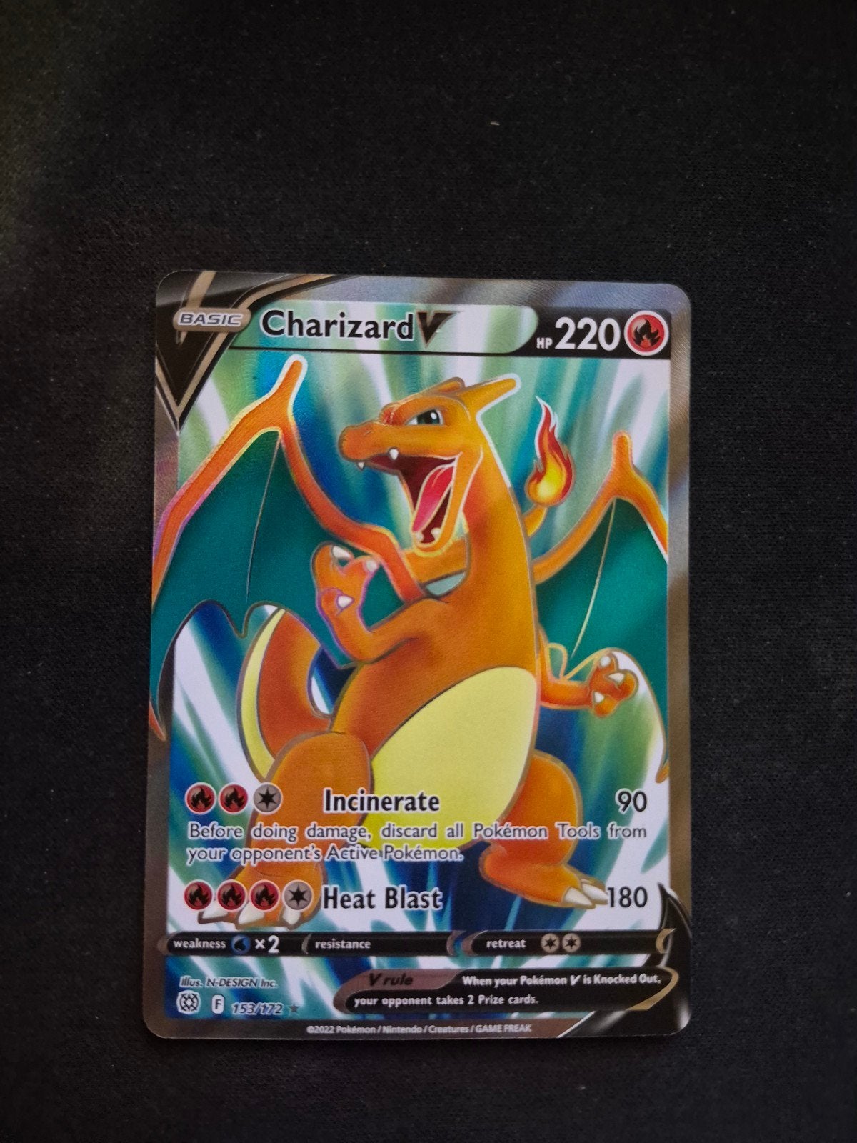 Pokemon Kaart Charizard V (BRS 153), Ophalen of Verzenden, Nieuw, Losse kaart, Foil