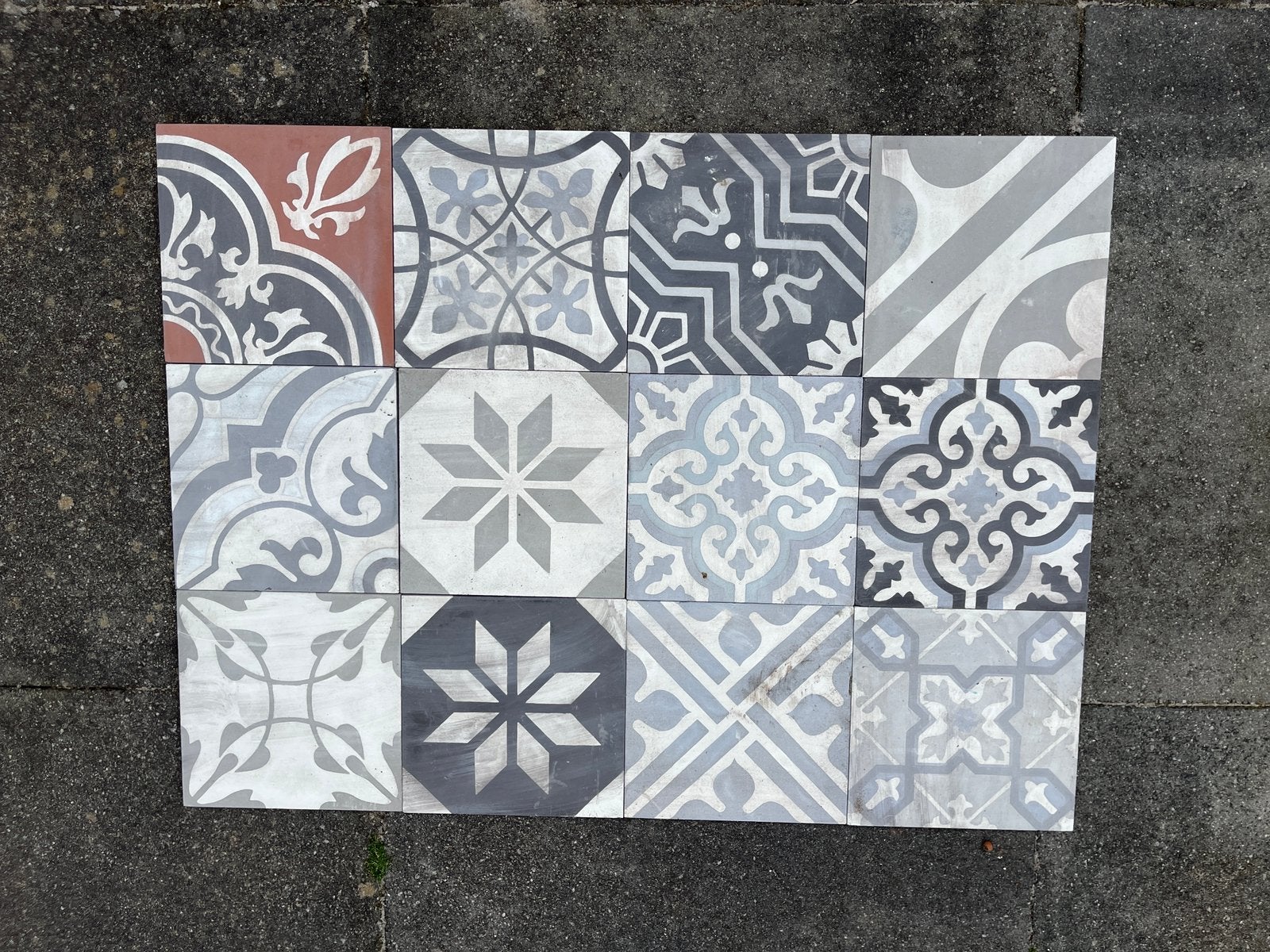 Mozaïek tegels, 12 stuks, 20x20 cm, Ophalen, Keramiek, Zo goed als nieuw, 20 tot 40 cm