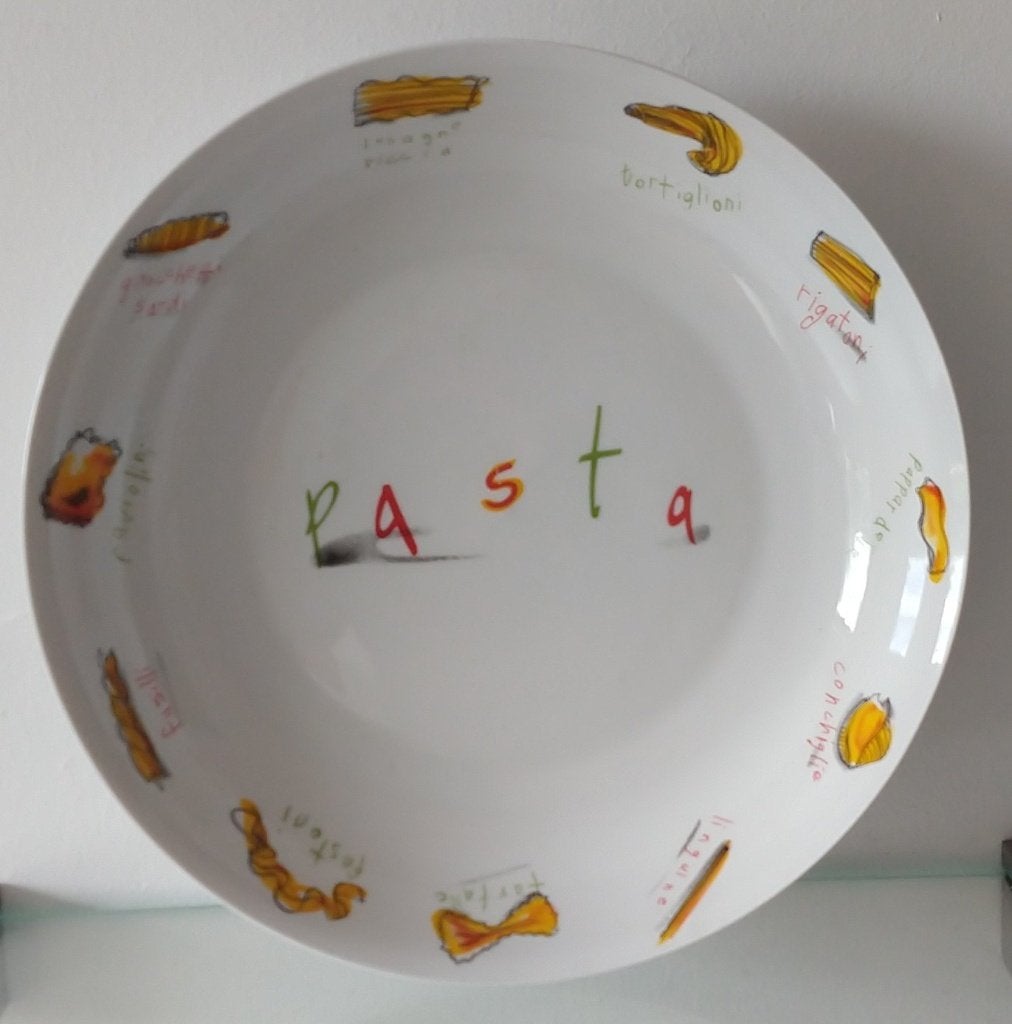 pasta schaal, serveer bord, volgnr 9, Overige typen, Ophalen of Verzenden, Meerkleurig, Overige materialen