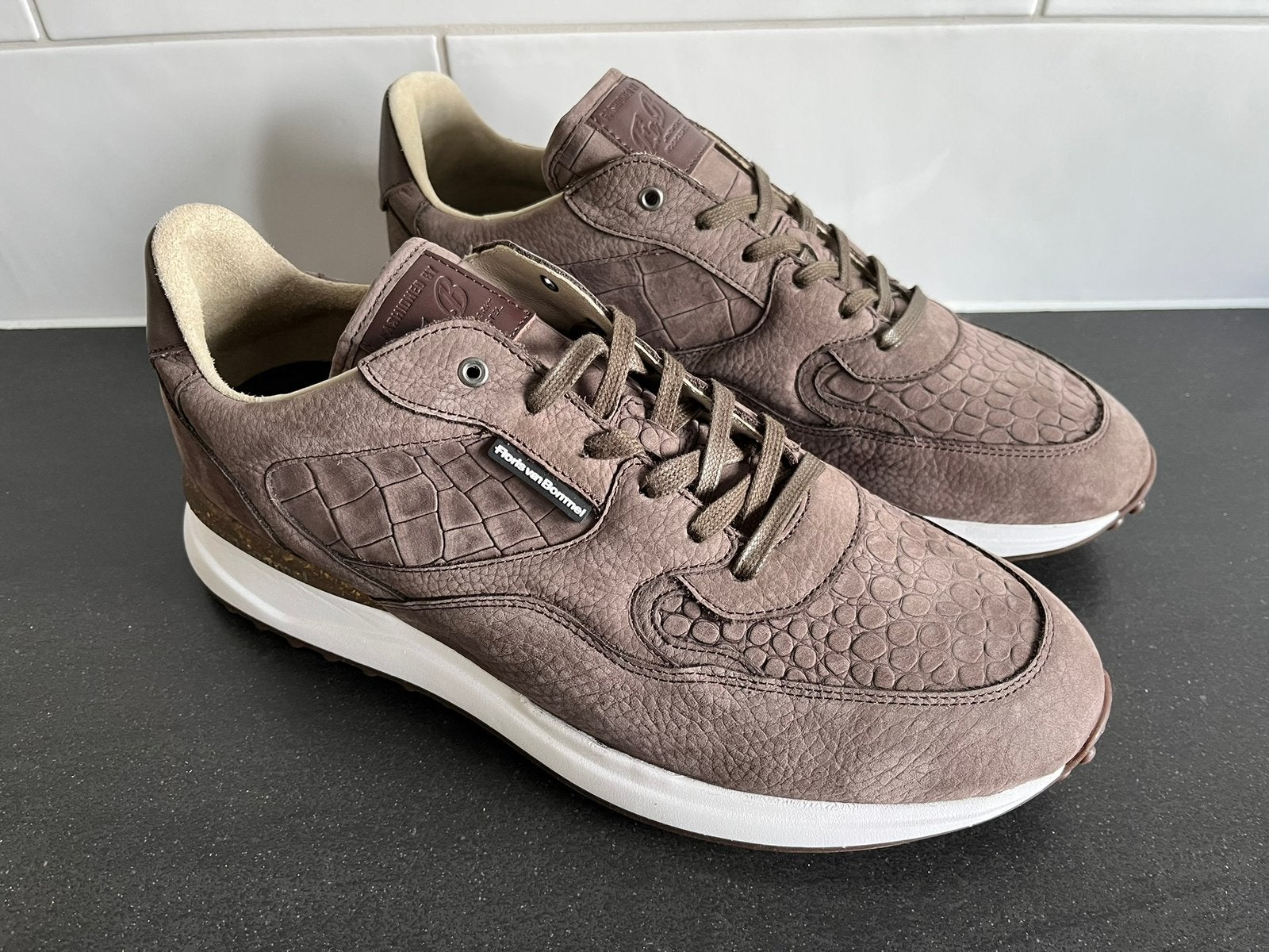 Floris van Bommel Noppi sneakers maat 9.5 / 43.5 nieuw, Floris van Bommel, Bruin, Floris van Bommel, Nieuw