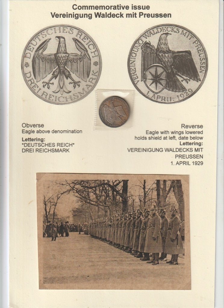Herdenkingsmunt 1929 'Vereinigung Waldeck mit Preusen', Verzamelen, Militaria | Tweede Wereldoorlog, Verzenden, Landmacht, Duitsland