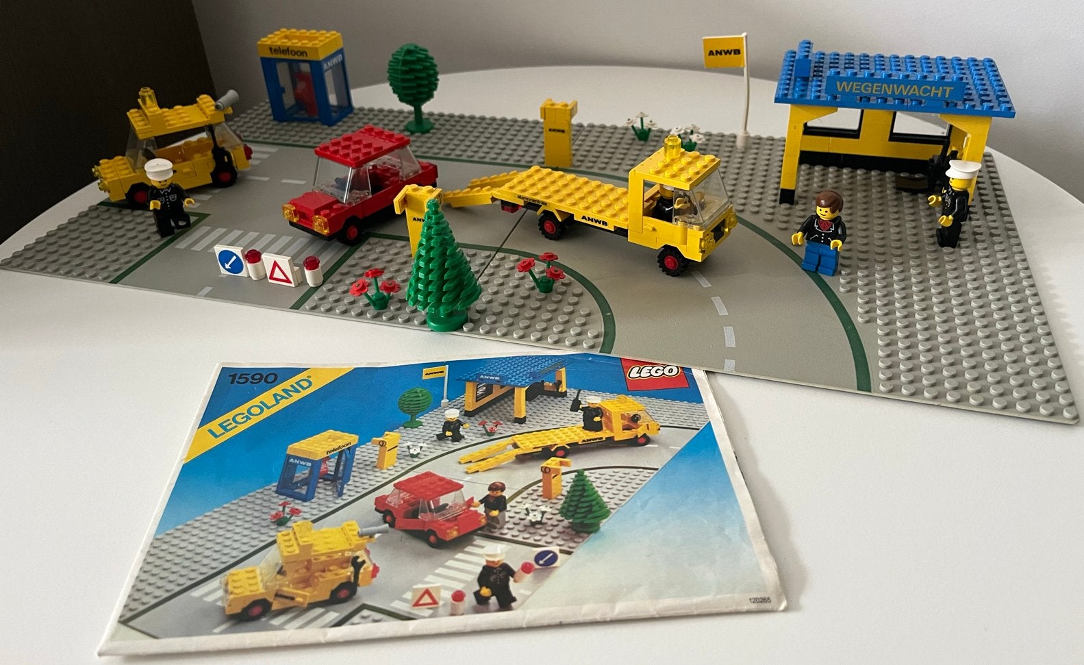 Lego 1590 ANWB Wegenwacht incl bouwinstructie, Gebruikt, Lego, Ophalen of Verzenden, Inclusief minifiguren
