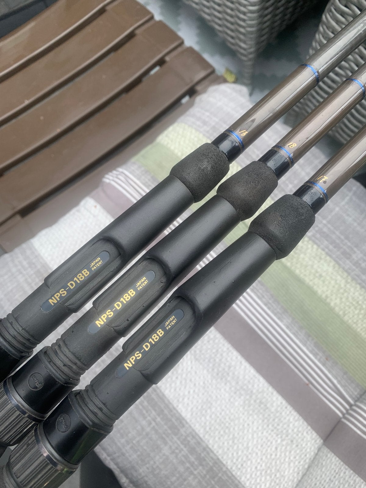 3x Specialist Range 2 1/2 lbs 350cm Karperhengels twee delig, Watersport en Boten, Ophalen, Zo goed als nieuw, Werphengel