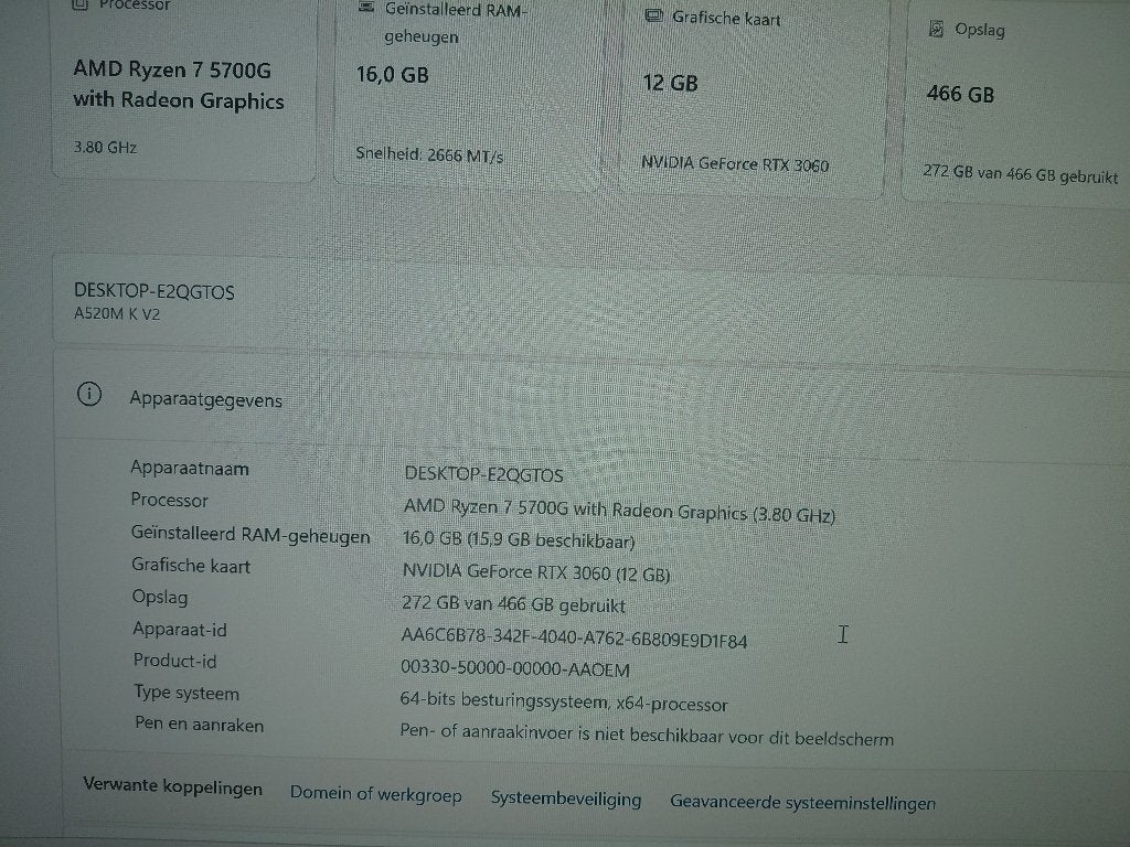 Krachtige Game PC - AMD Ryzen 7 5700G, RTX 3060, 16GB RAM, Computers en Software, Ophalen, Cooler Master, AMD Ryzen 7 5700G, Zo goed als nieuw