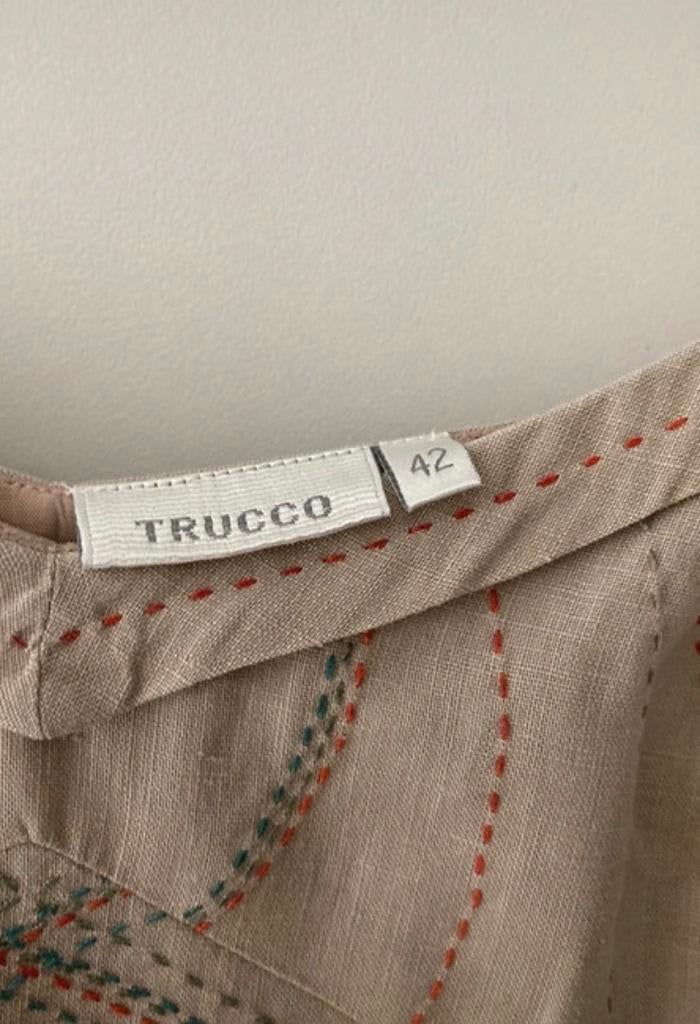 Trucco zomerjurk maat 42 met gekleurde details, Kleding | Dames, Jurken, Beige, Maat 42/44 (L), Ophalen of Verzenden, Zo goed als nieuw