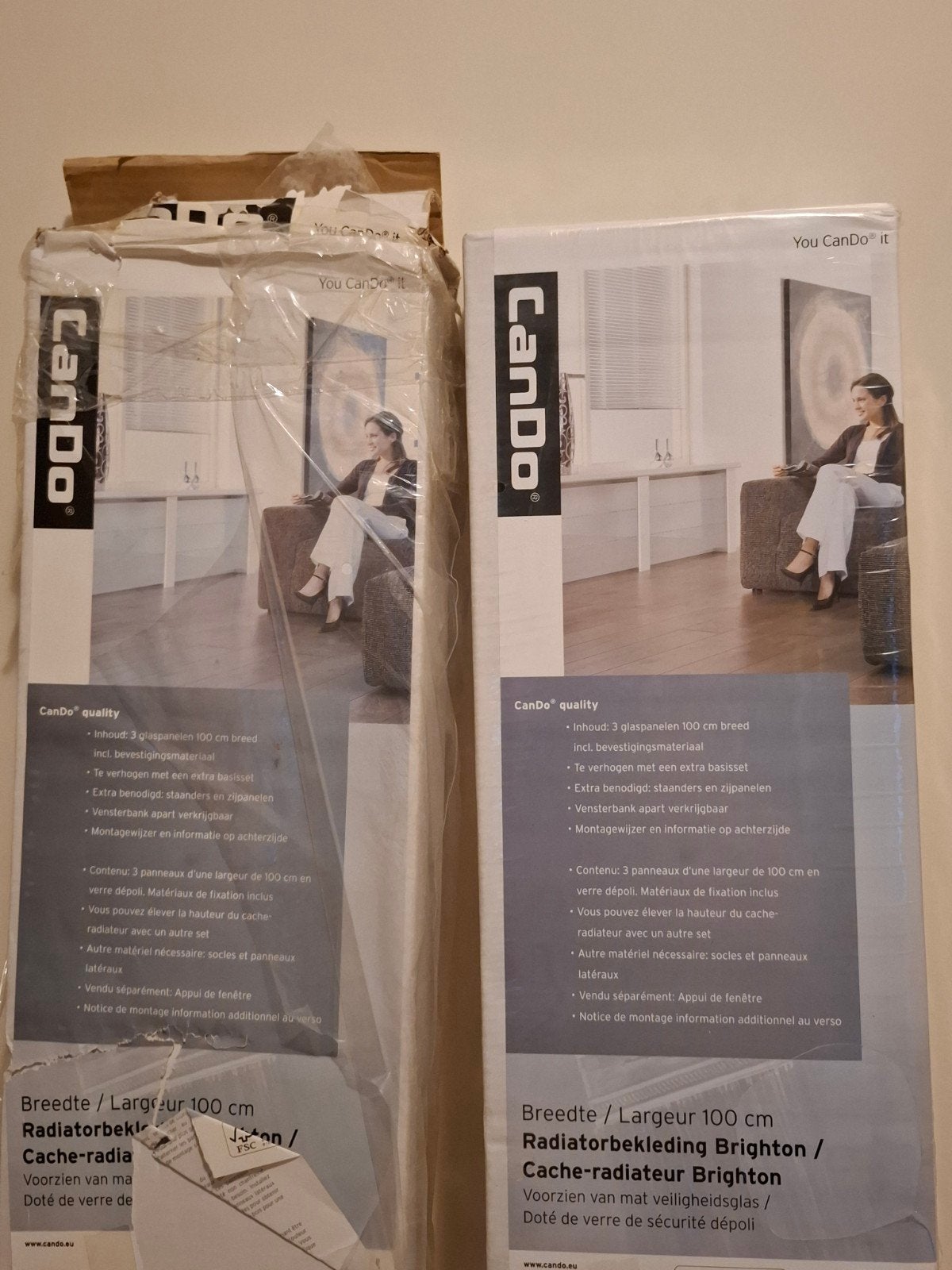 CanDo Brighton Radiatorbekleding 100 cm – 3 Pakken, Ophalen, Minder dan 30 cm, Overige typen, Nieuw