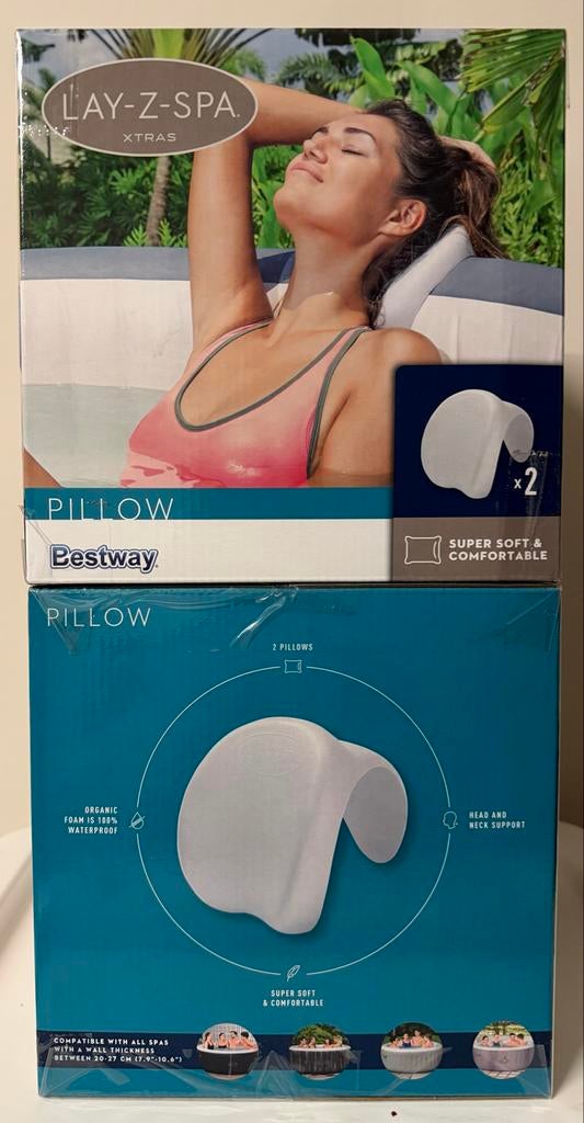 Lay-Z-Spa Hoofdkussens (2 stuks) - Nieuw in doos, Verzenden, Nieuw, Vast