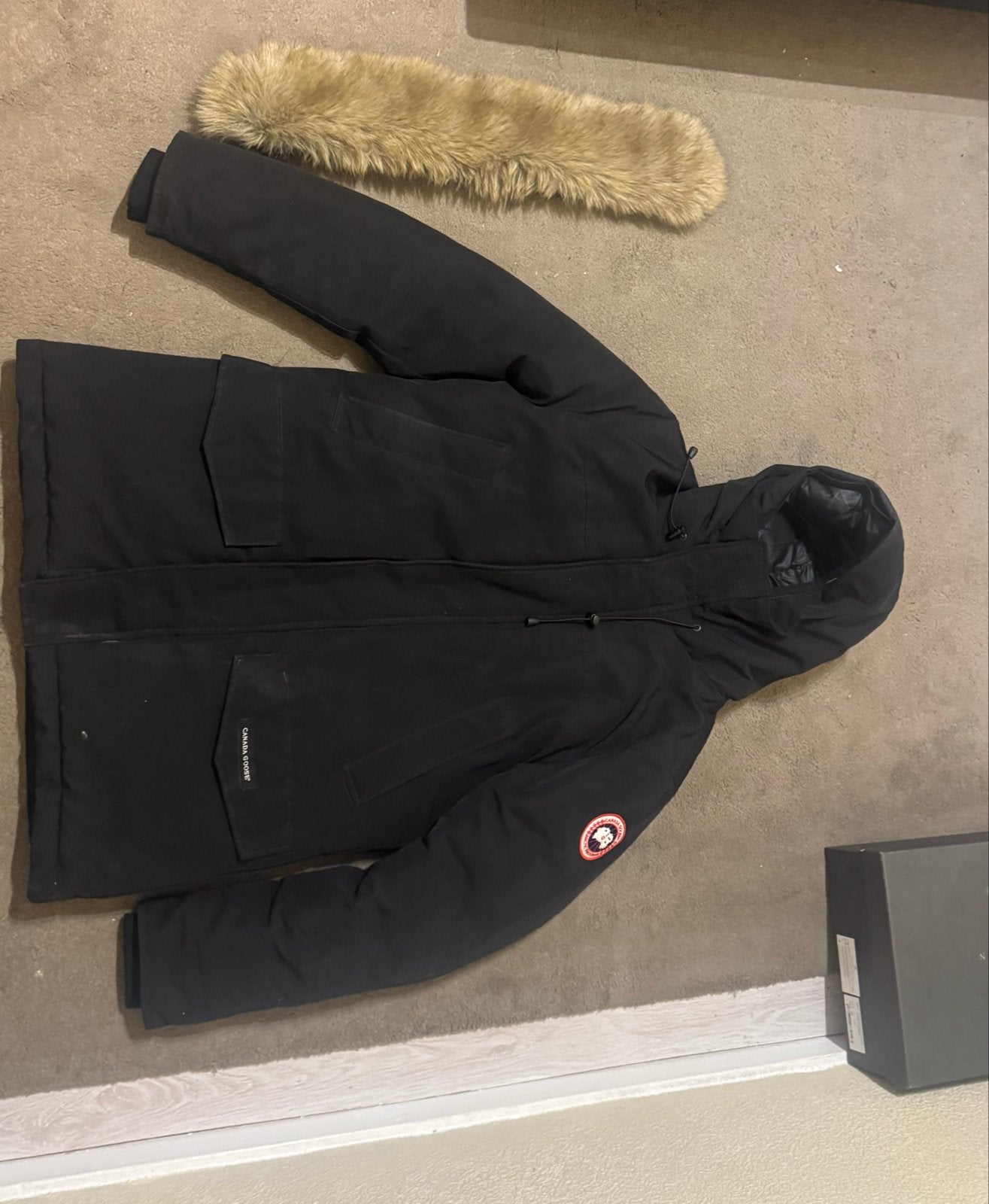 Canada Goose Expedition Parka Zwart - Maat L, Ophalen of Verzenden, Zo goed als nieuw, Overige maten, Zwart