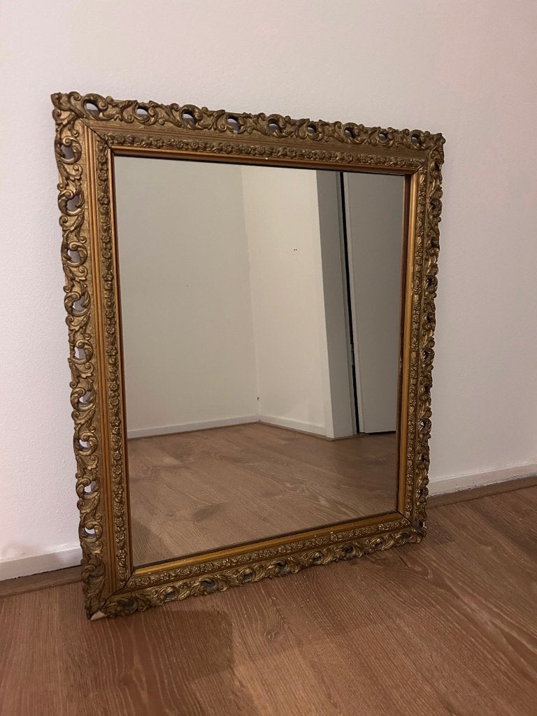 Barok spiegel, Huis en Inrichting, Woonaccessoires | Spiegels, Ophalen, Zo goed als nieuw, Minder dan 100 cm, Rechthoekig