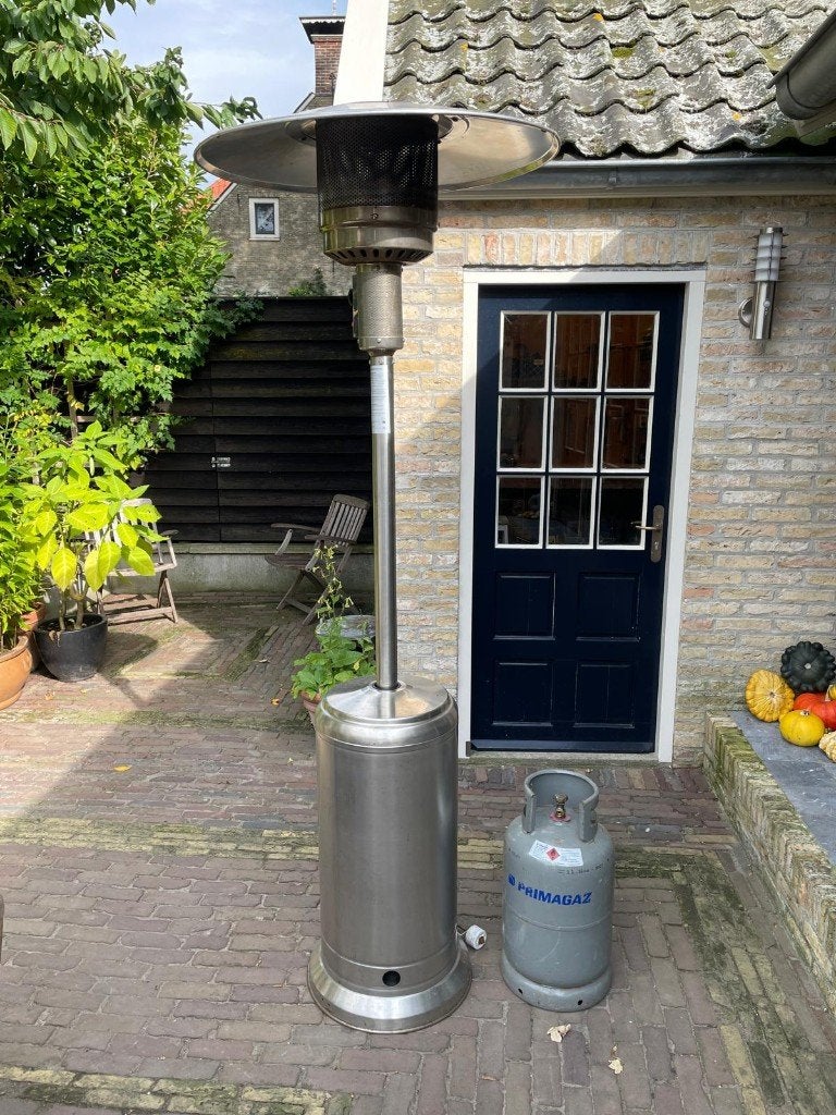 gasheater met gasfles, Tuin en Terras, Ophalen, Zo goed als nieuw, Gas, Vloer