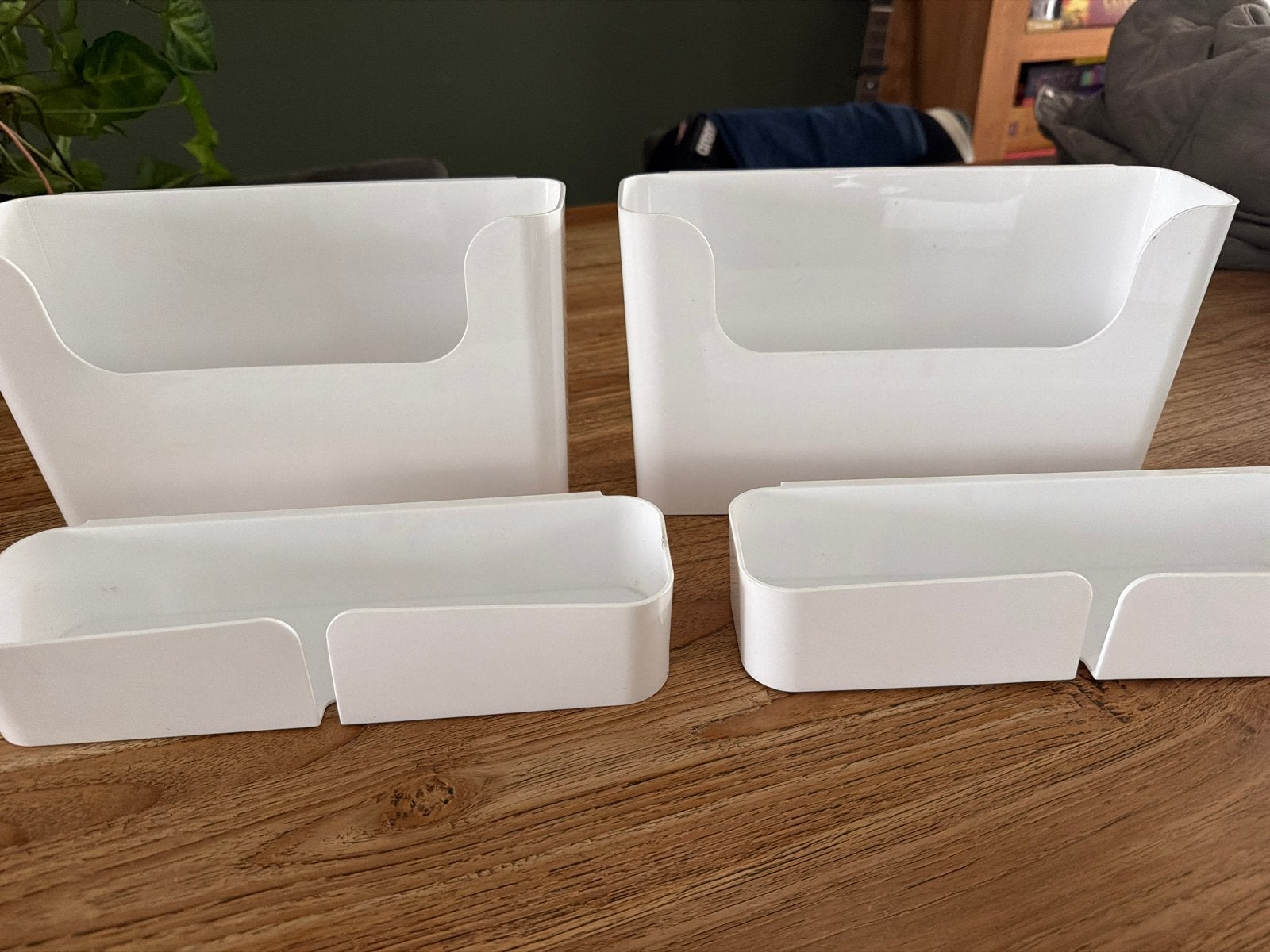 Witte ikea kunststof opbergbakjes voor in kast of lade, Ophalen of Verzenden, Gebruikt, Wit, Kunststof