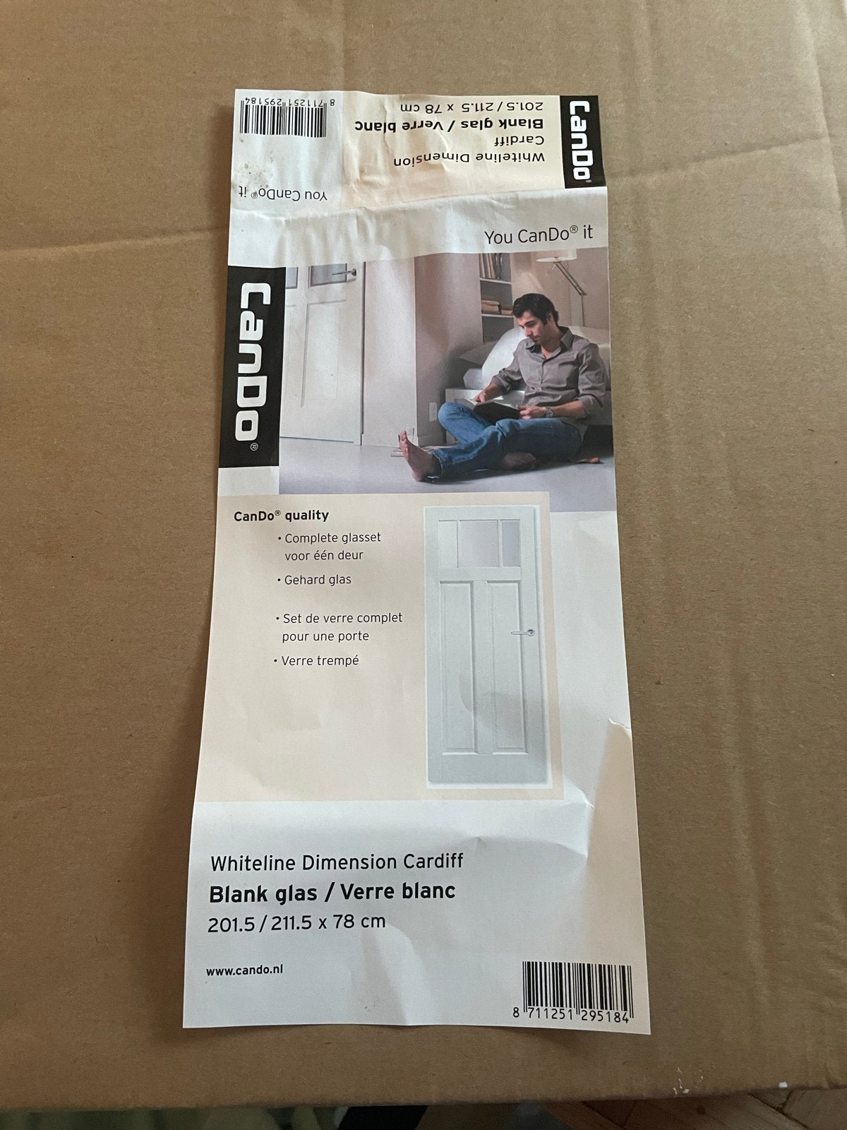 Glasset CanDo Whiteline Dimension Cardiff Binnendeur Glas, Nieuw, Ophalen of Verzenden, Mdf, 200 tot 250 cm