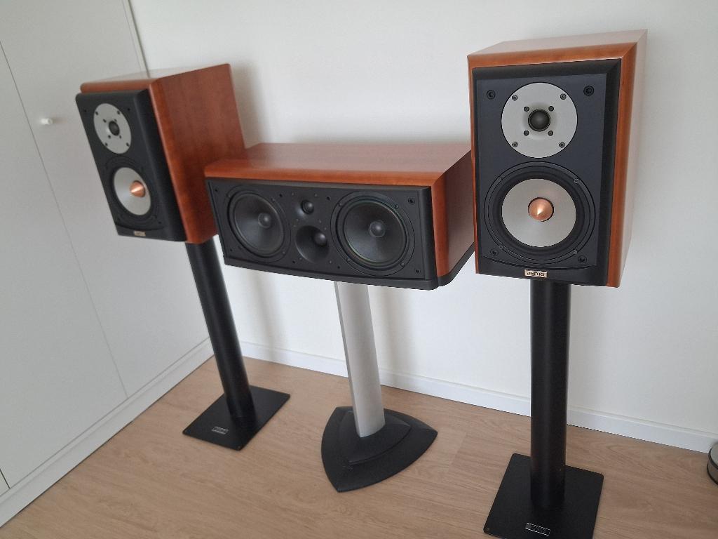 Set Jamo Concert 8 + Concert Center, Ophalen, 60 tot 120 watt, Center speaker, Jamo