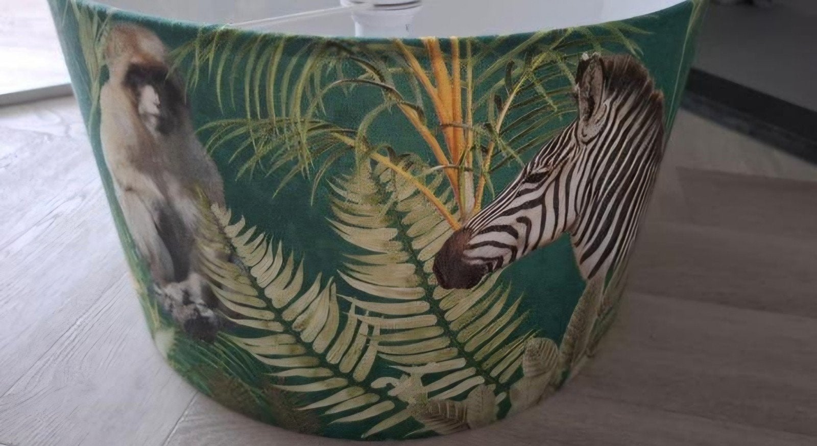 jungle/dieren/safari hanglamp, Ophalen, Zo goed als nieuw, E27 (groot)