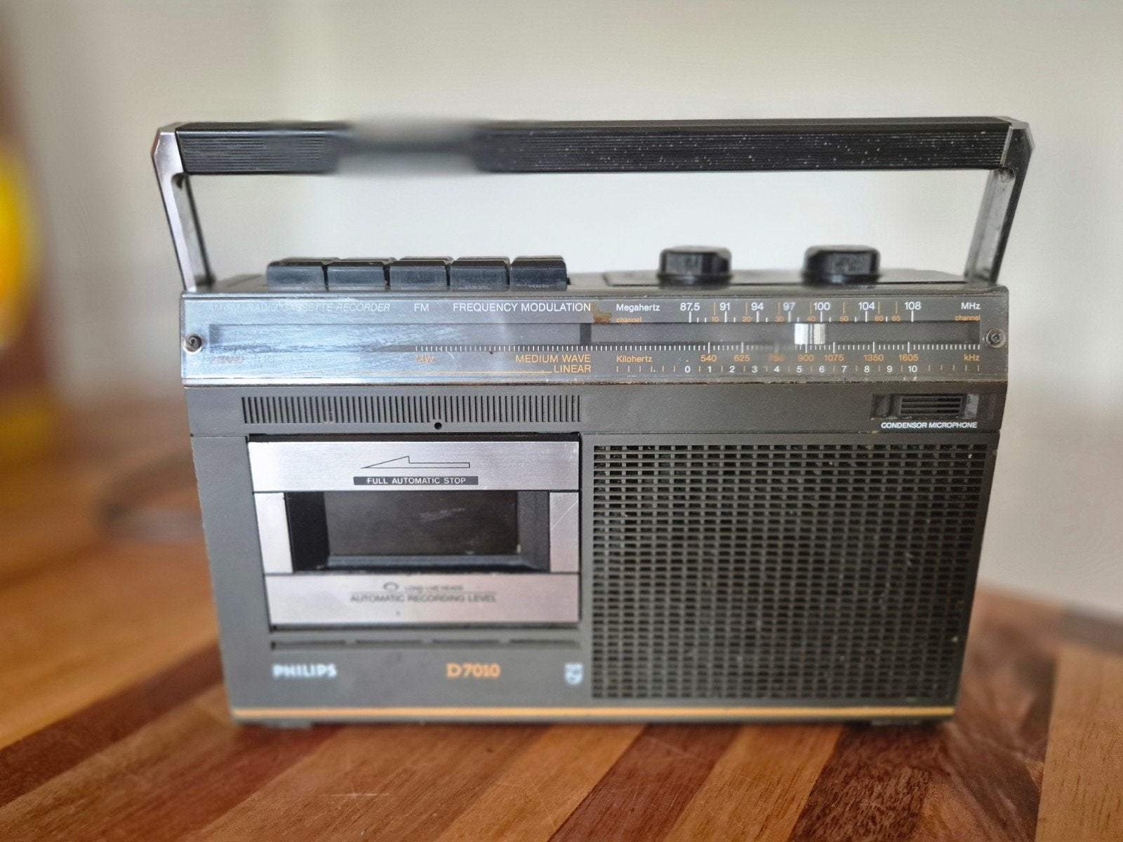 Philips D7010 Vintage Radio Cassette Recorder, Ophalen of Verzenden, Gebruikt, Radio
