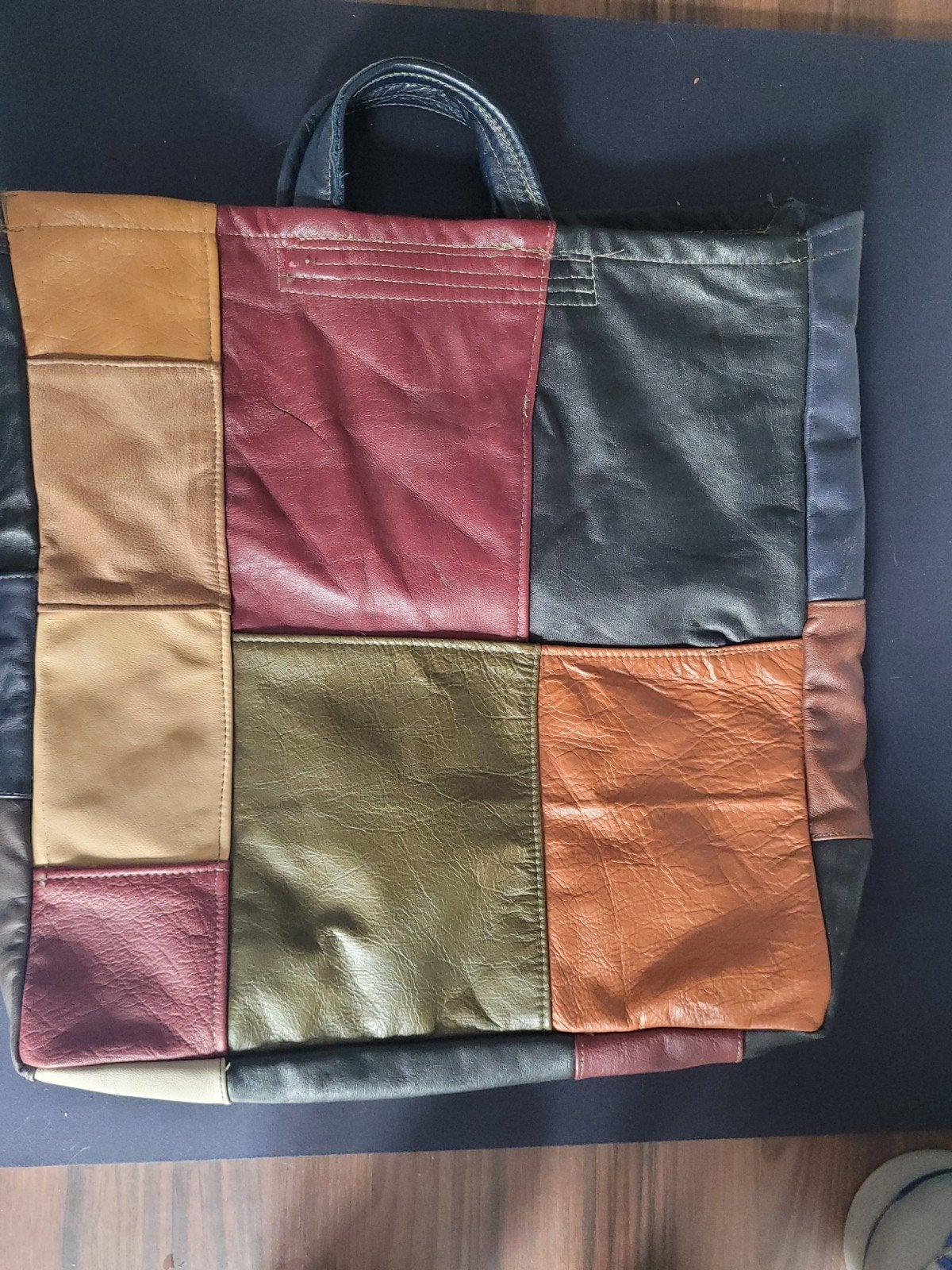 Retro leren tas, 40 tot 60 cm, 30 cm of meer, Bruin, Ophalen of Verzenden