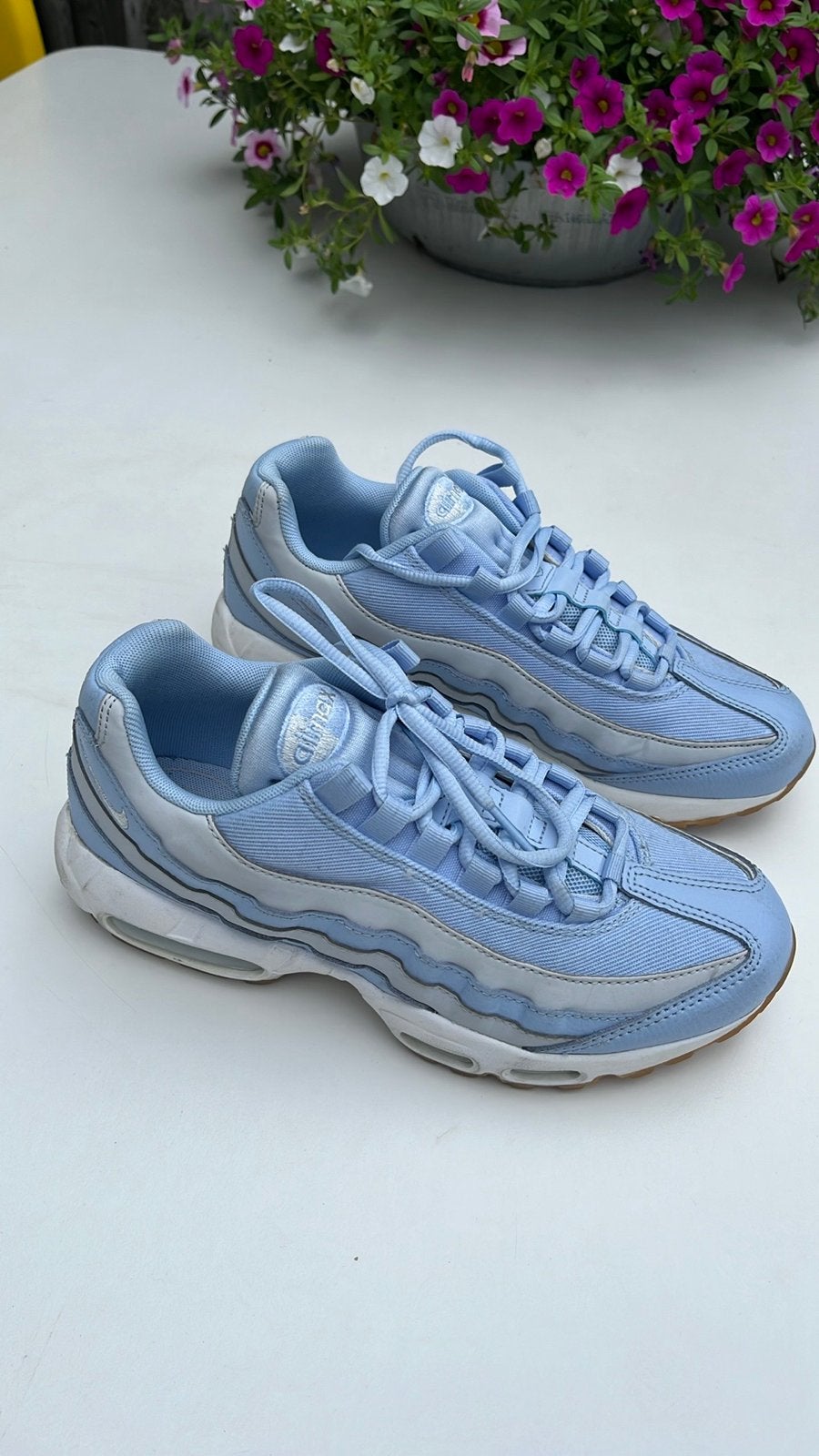 Nike Air Max 95 lichtblauw - Maat 40, Ophalen of Verzenden, Gedragen, Blauw, Sneakers of Gympen