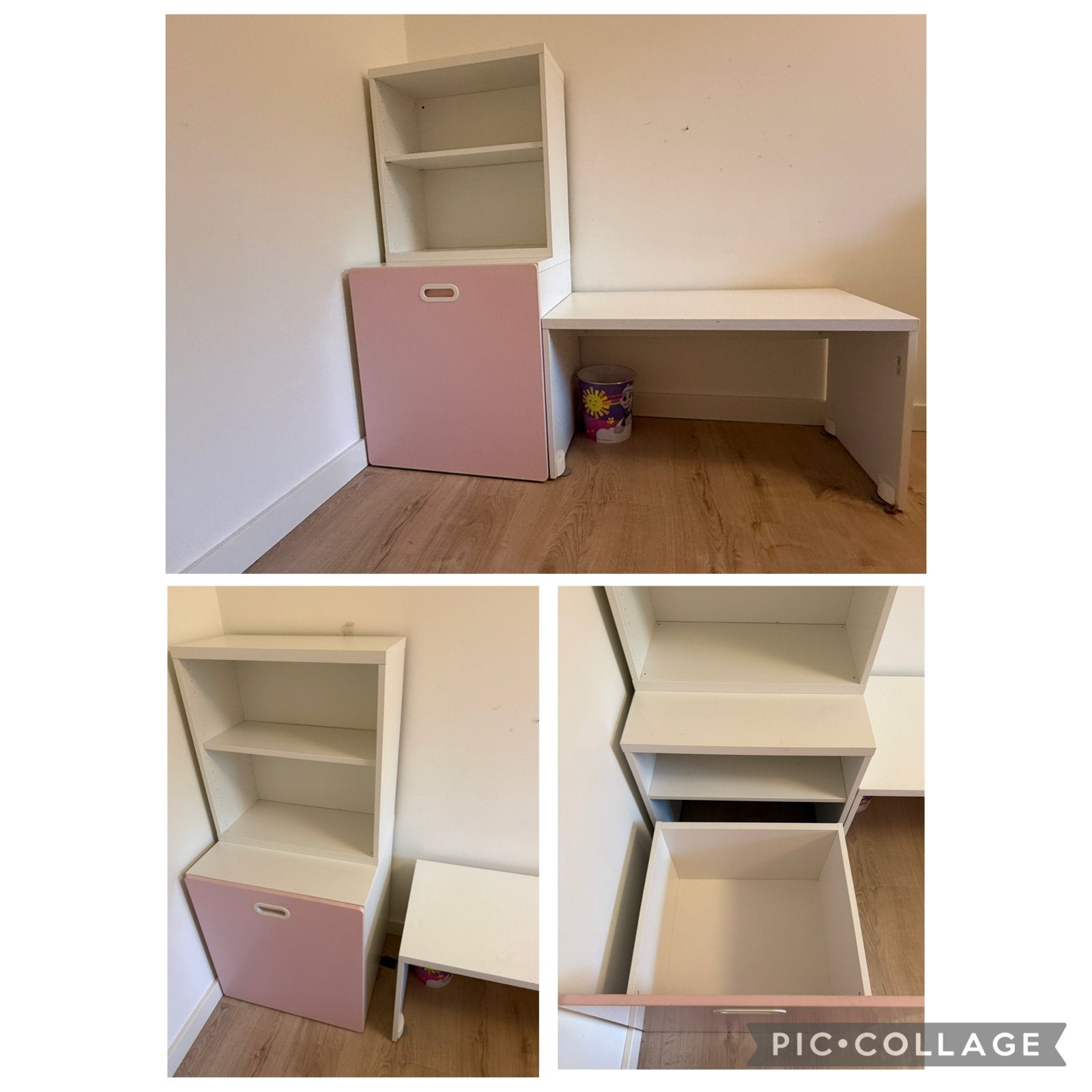 Ikea bureau met opberglade en kast, Ophalen, Gebruikt, Met lades, IKEA