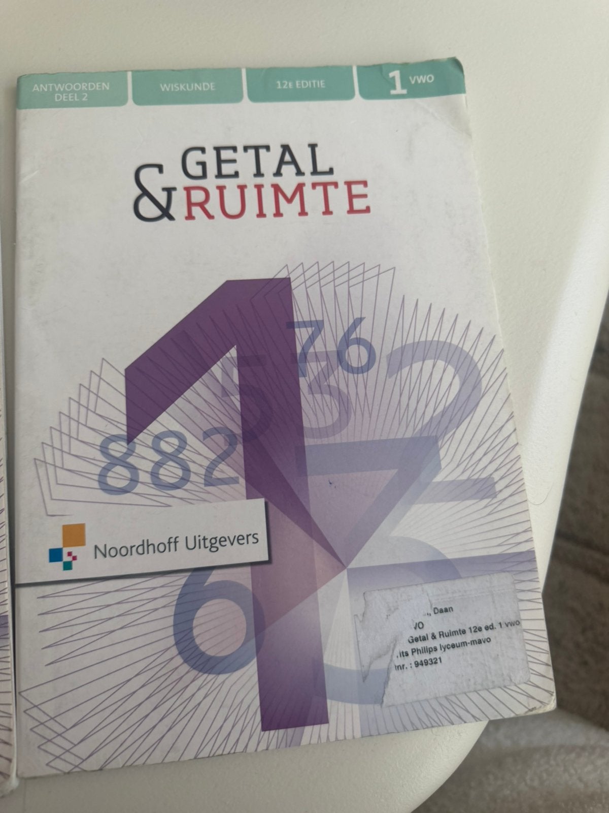 Getal en ruimte antwoorden boek vwo 1, Boeken, Informatica en Computer, Ophalen of Verzenden, Zo goed als nieuw, Overige onderwerpen