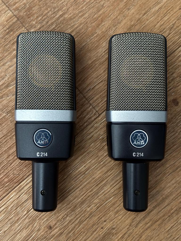 AKG C214 Studiomicrofoons (Set van 2), Muziek en Instrumenten, Microfoons, Zo goed als nieuw, Studiomicrofoon, Ophalen of Verzenden