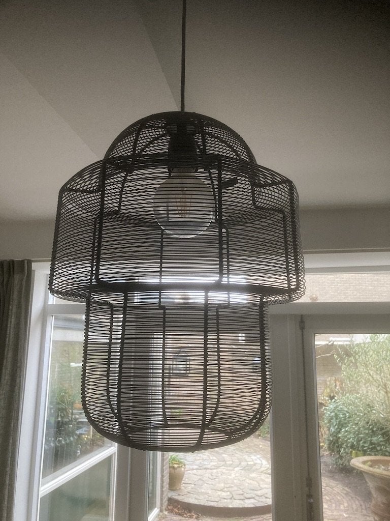 Hanglamp Wire S Black van Mrs Bloom, Ophalen, E27 (groot), Zo goed als nieuw, Ibiza/Boho