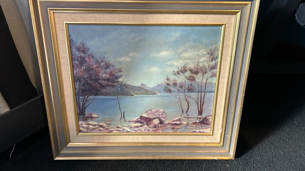 Schilderij 'Lake St. Clair' door Peggy Williams, Antiek en Kunst, Ophalen of Verzenden