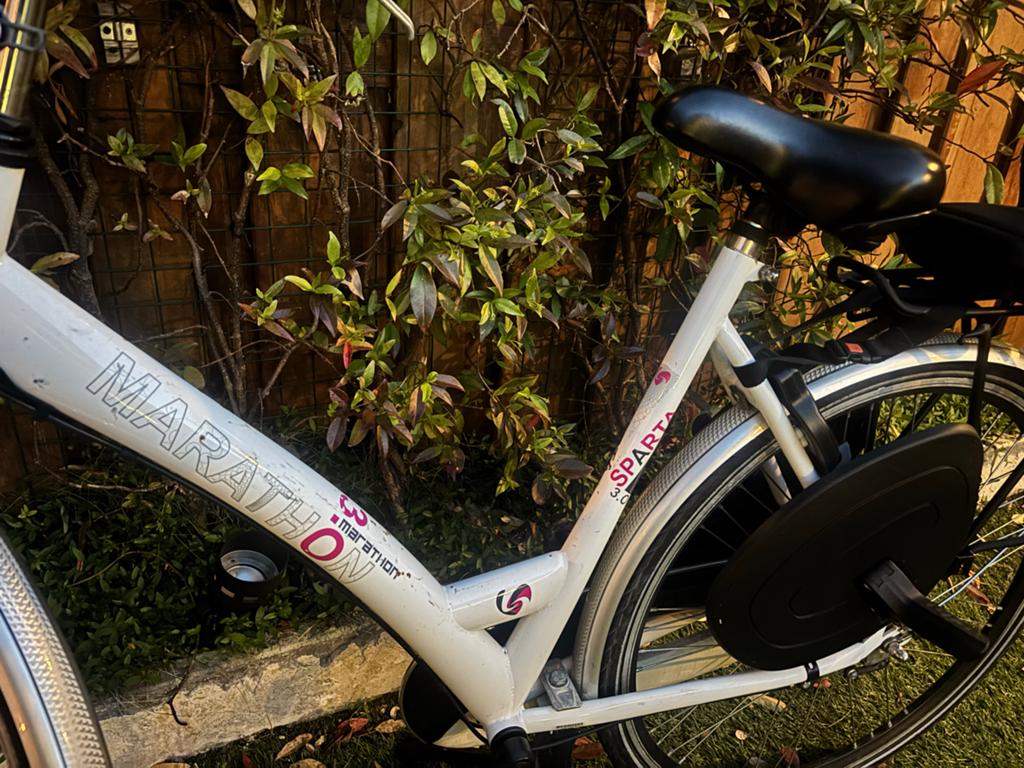 Sparta Marathon damesfiets met kinderzitje, Ophalen, Sparta, Velgrem, Versnellingen