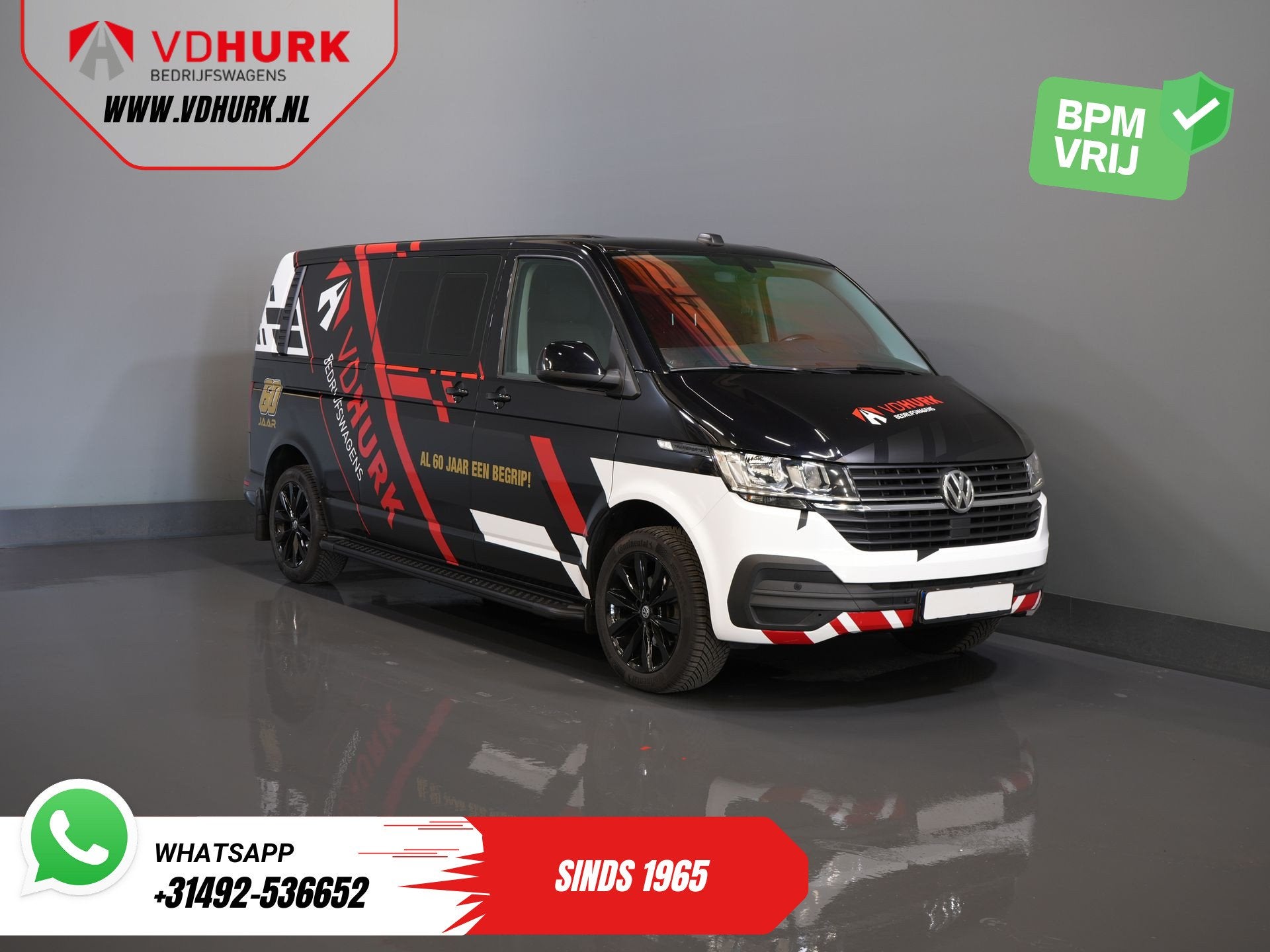 Volkswagen Transporter T6.1 2.0 TDI 150 pk DSG Aut. L2 DC Du, Auto's, Bestelauto's, Stof, USB, 4 cilinders, 150 pk
