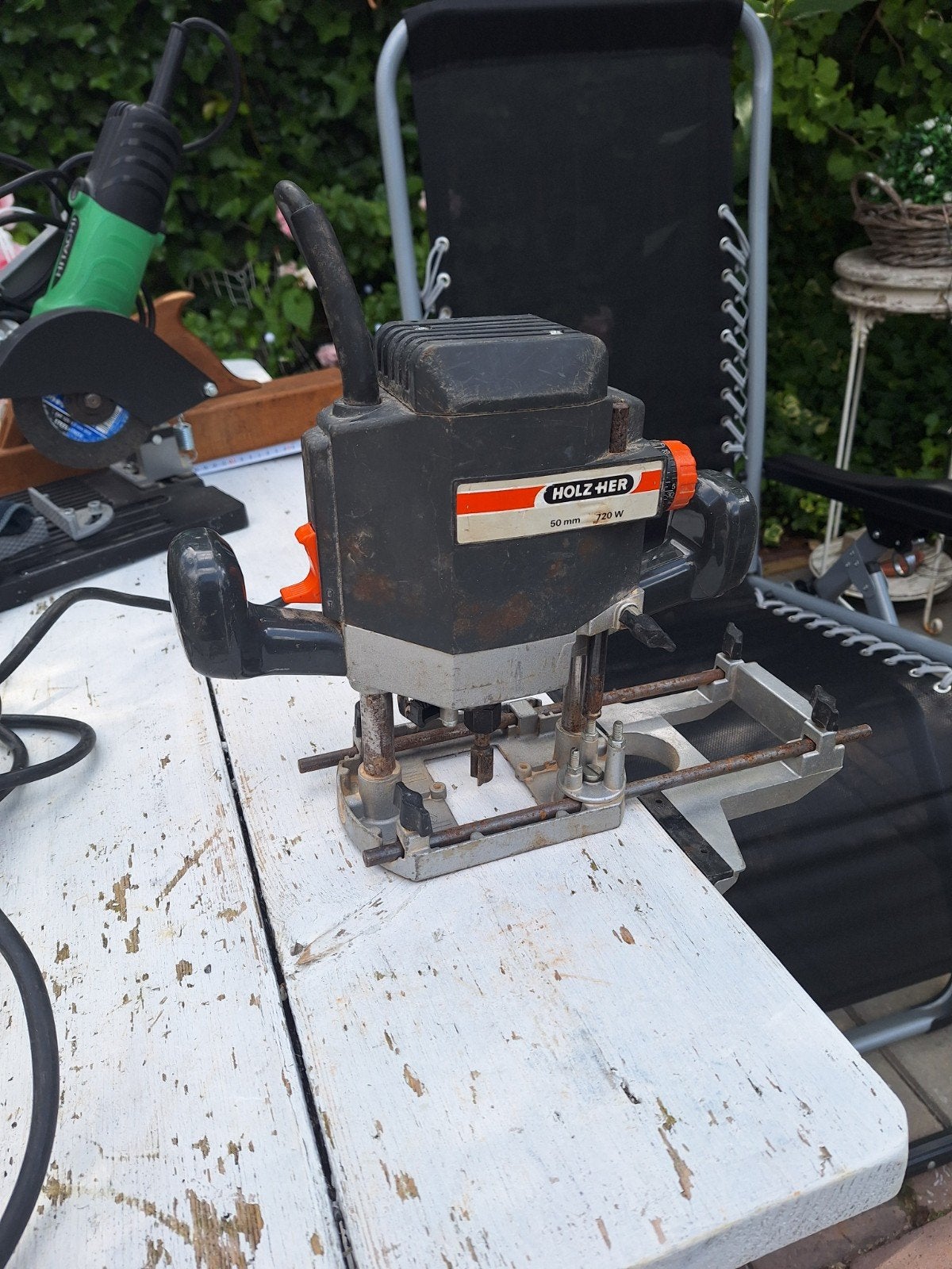 Holz-Her Bovenfrees 720W met Frezenset, Doe-het-zelf en Verbouw, Gebruikt, Holz-Her, Ophalen of Verzenden, Bovenfrees