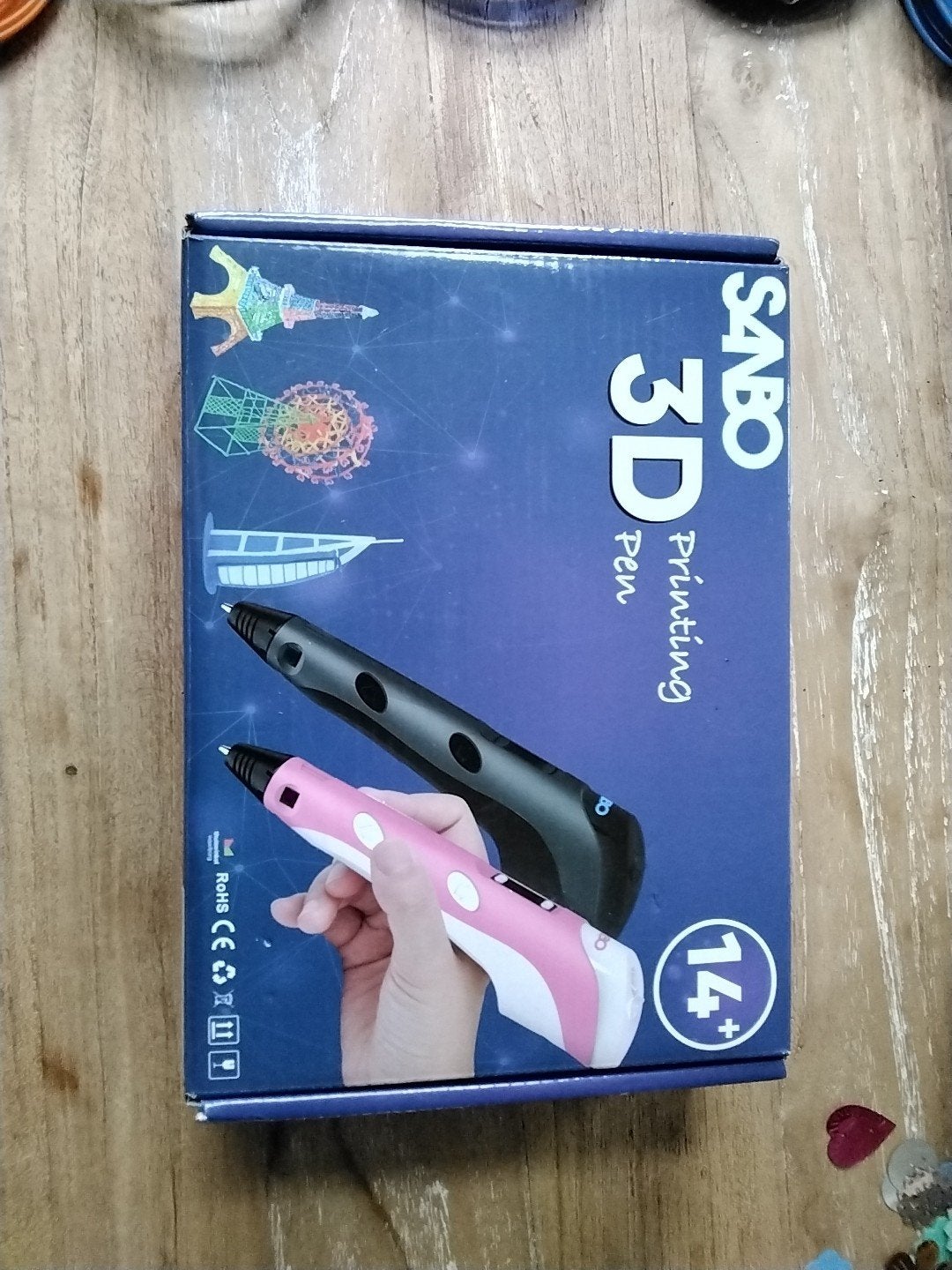 SANBO 3D printing pen, met 35 rollen filament en stencils, Gebruikt, Overige thema's, Kunststof, Elektrisch
