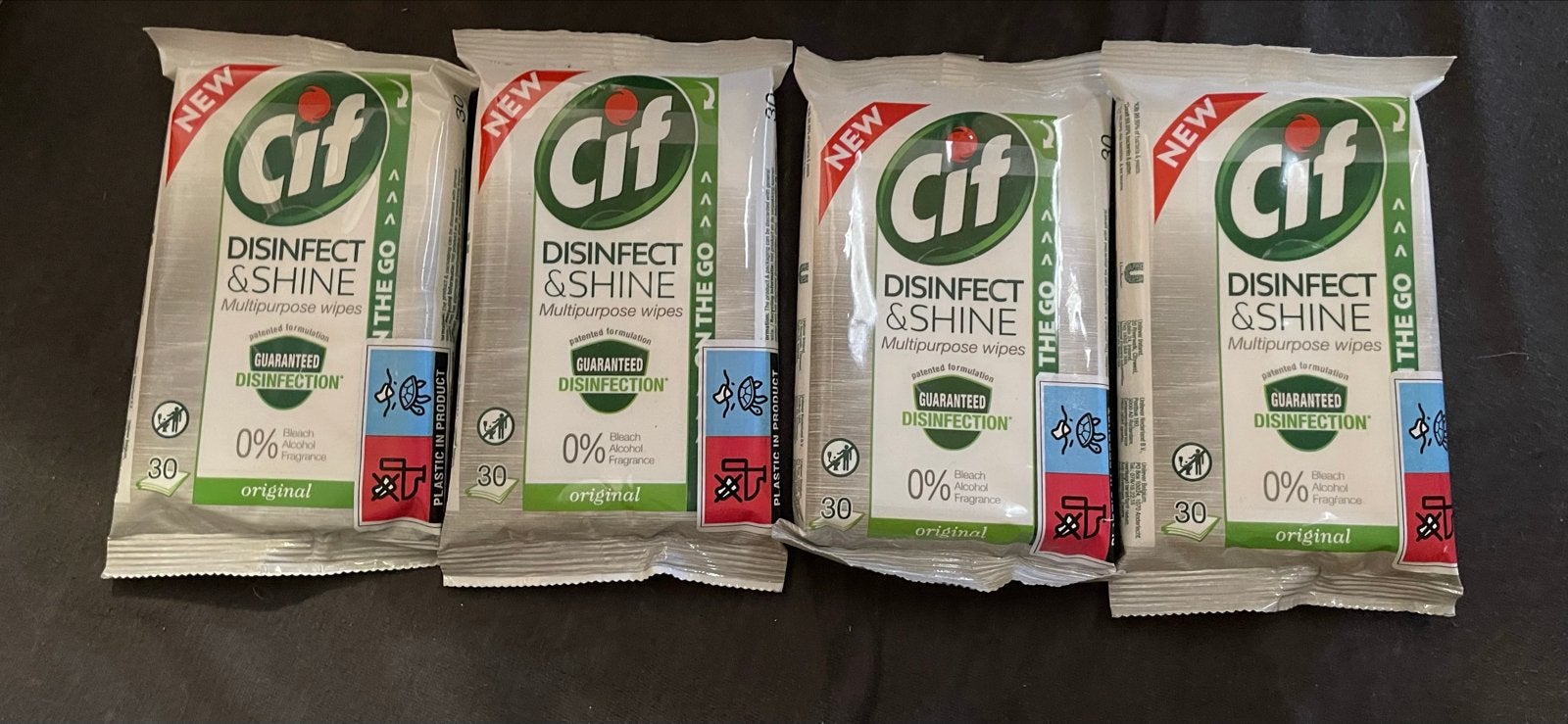 Nieuwe Cif Disinfect & Shine Multipurpose Doekjes (4x30), Ophalen of Verzenden, Schoonmaakmiddel