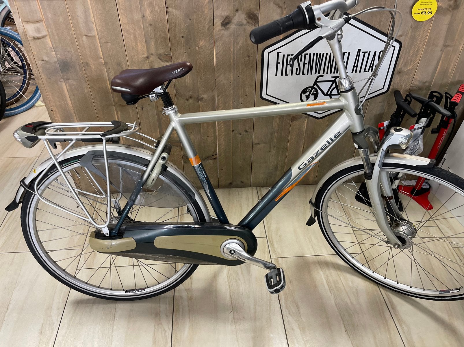Gazelle Orange herenfiets 28 inch 7V framemaat 57 cm, Ophalen, Versnellingen, Zo goed als nieuw, 57 tot 61 cm