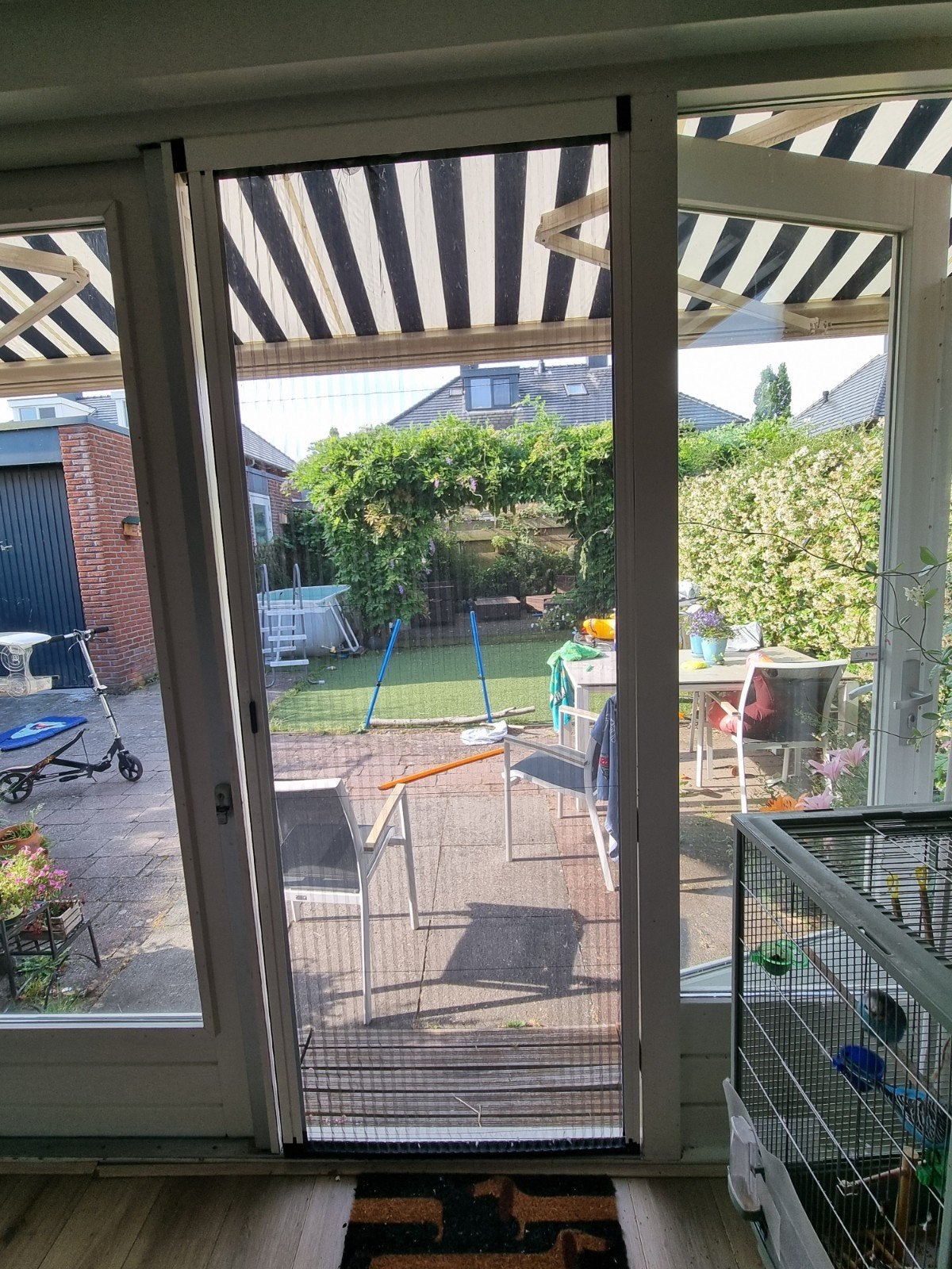 Hor voor deur - zo goed als nieuw (ophaal), Doe-het-zelf en Verbouw, Deuren en Horren, Ophalen, Gebruikt, 80 tot 100 cm, Hordeur