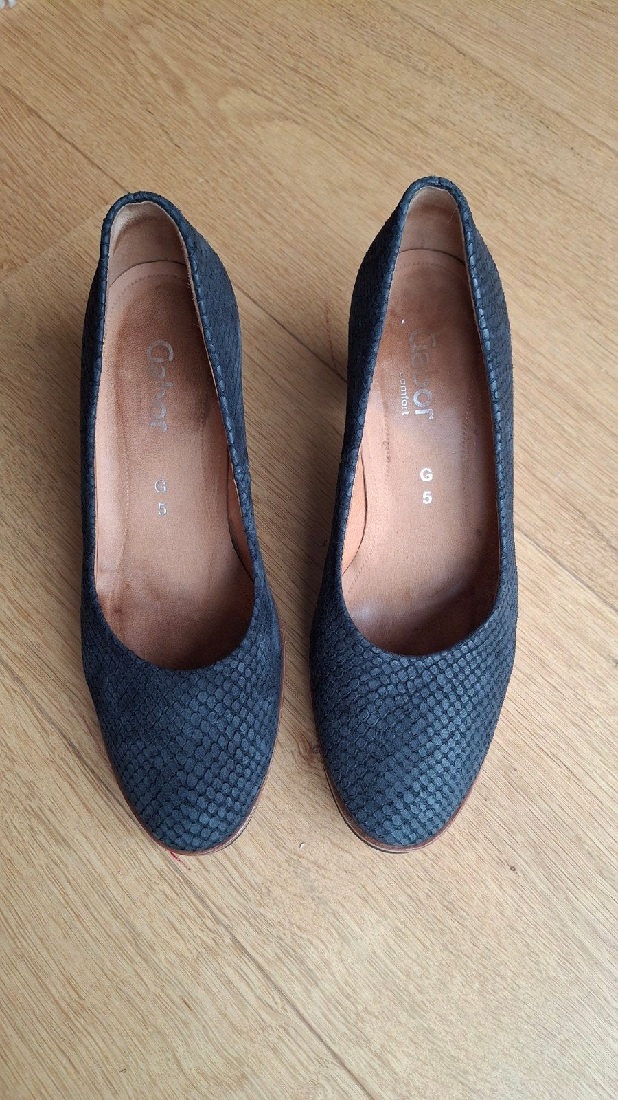 Gabor Comfort Pumps - Donkerblauw met Slangenprint, Pumps, Zwart, Gabor, Ophalen of Verzenden