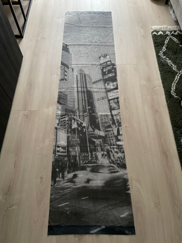 Wandkleed New York Times Square Zwart-Wit, Huis en Inrichting, Woonaccessoires | Wanddecoraties, Zwart, Ophalen of Verzenden, Zo goed als nieuw