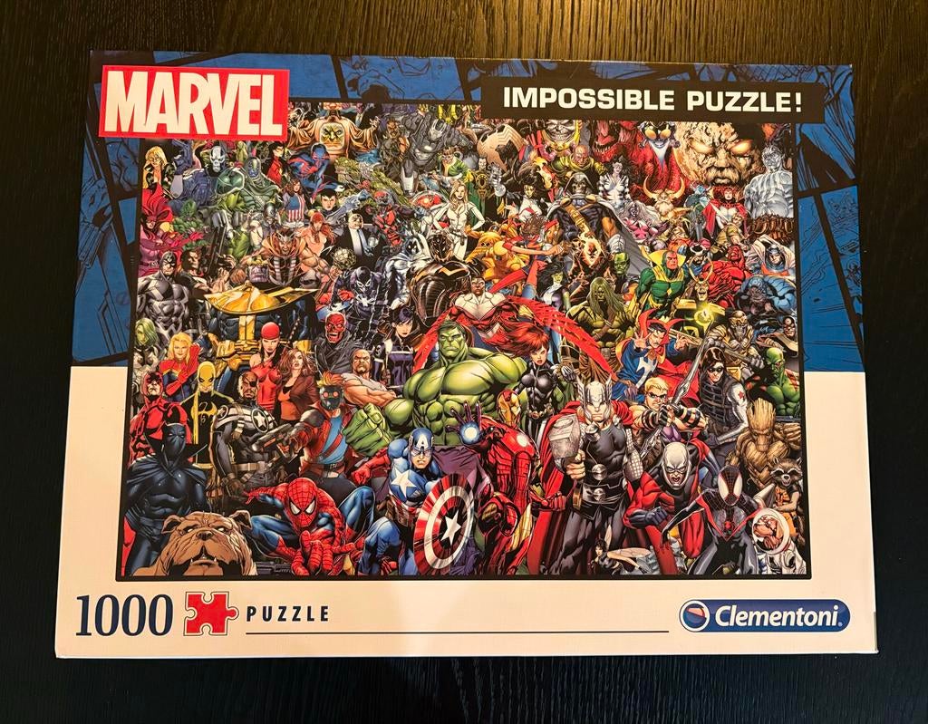 Impossible Clementoni puzzel | Marvel | 1000 st., Ophalen of Verzenden, 500 t/m 1500 stukjes, Zo goed als nieuw, Legpuzzel