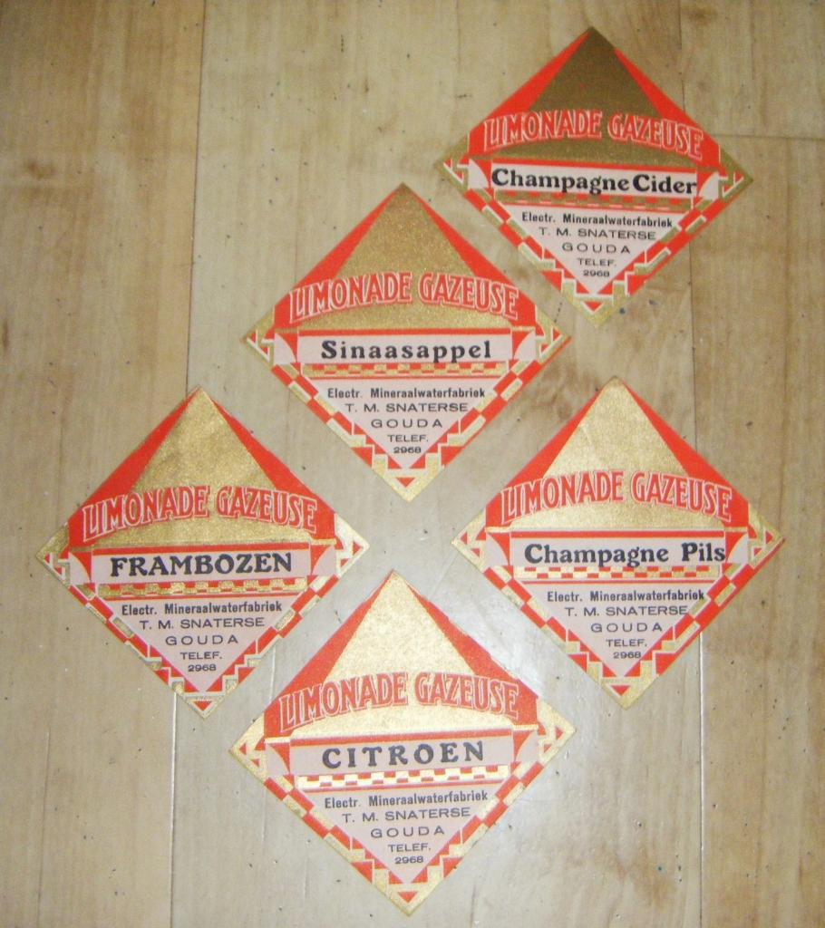 5 Zeldzame, oude ongebruikte etiketten,limonade gazeuse,nwst, Ophalen of Verzenden, Nieuw, Overige typen