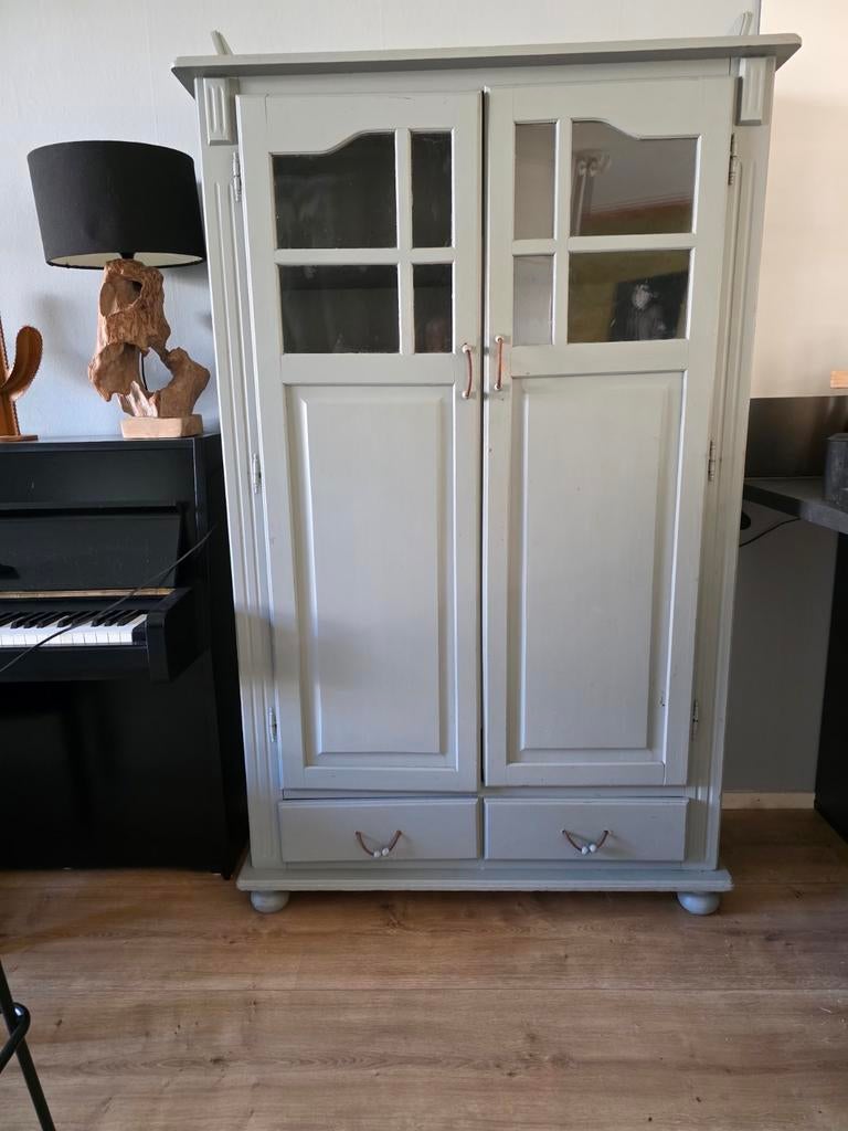 Gerefurbishte klassieke kast in landelijke stijl, Ophalen, 50 tot 100 cm, Landelijke stijl, Klassiek, 150 tot 200 cm