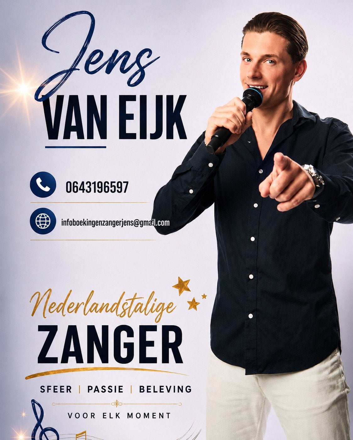 Nederlandstalige Zanger Jens van Eijk, Ophalen