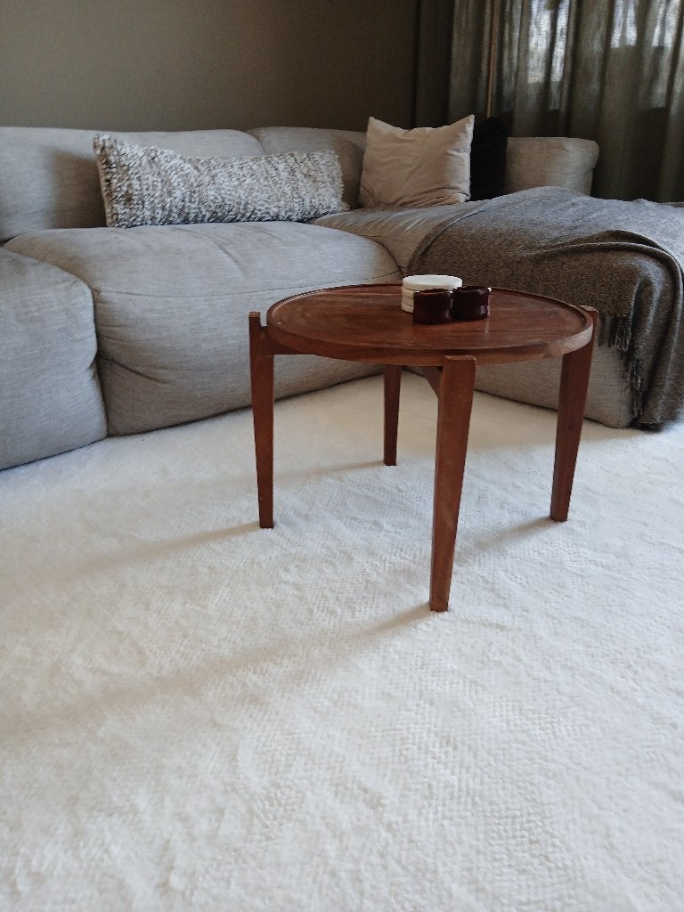 Salon/bijzettafel van hout, Ophalen, Gebruikt, 50 tot 100 cm, Rond