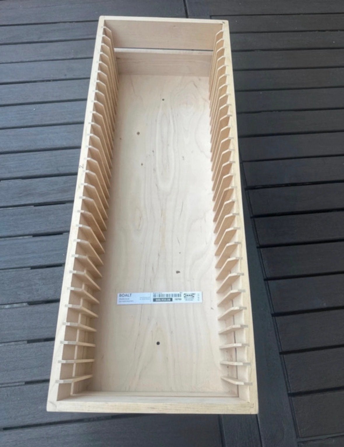 IKEA Boalt CD/DVD-rek - Houten opberger voor discs, Huis en Inrichting, Woonaccessoires | Cd- en Dvd-rekken, Gebruikt, 75 tot 150 discs