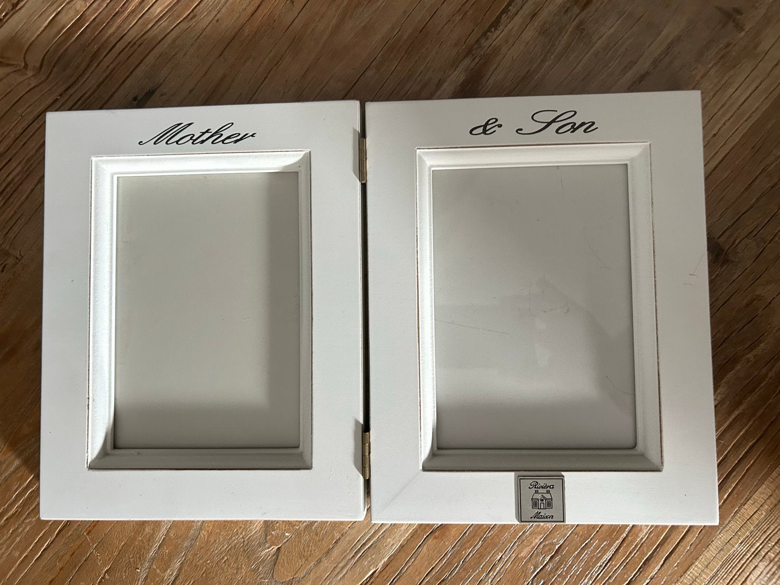 Riviera maison Fotolijst 'Mother & Son' - Wit, Hout, Ophalen, Zo goed als nieuw, Fotolijst, Wit