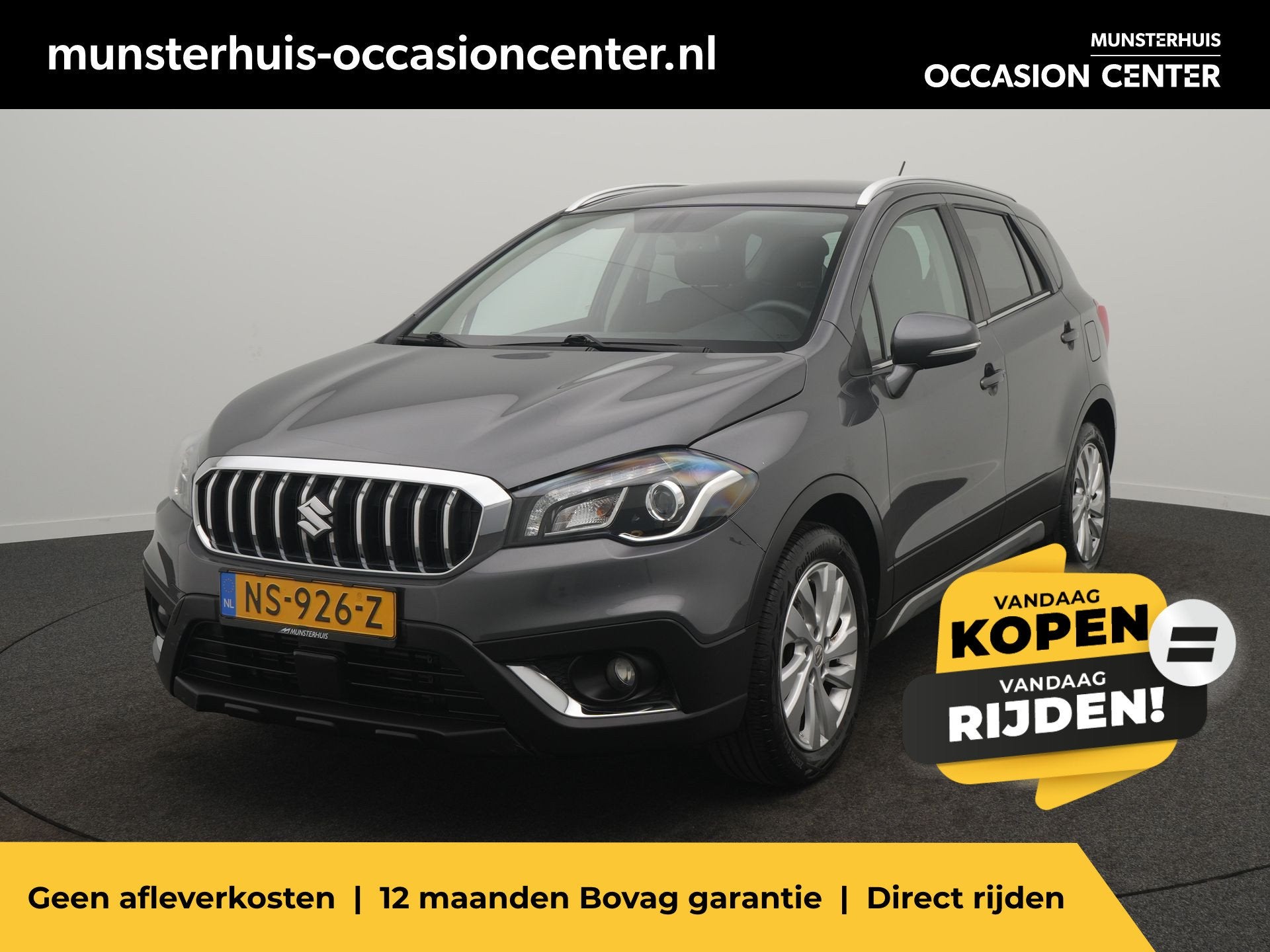 Suzuki S-Cross 1.0 Boosterjet Exclusive - RIJKLAARPRIJS - Ac, Voorwielaandrijving, 12 maanden, Stof, 400 kg